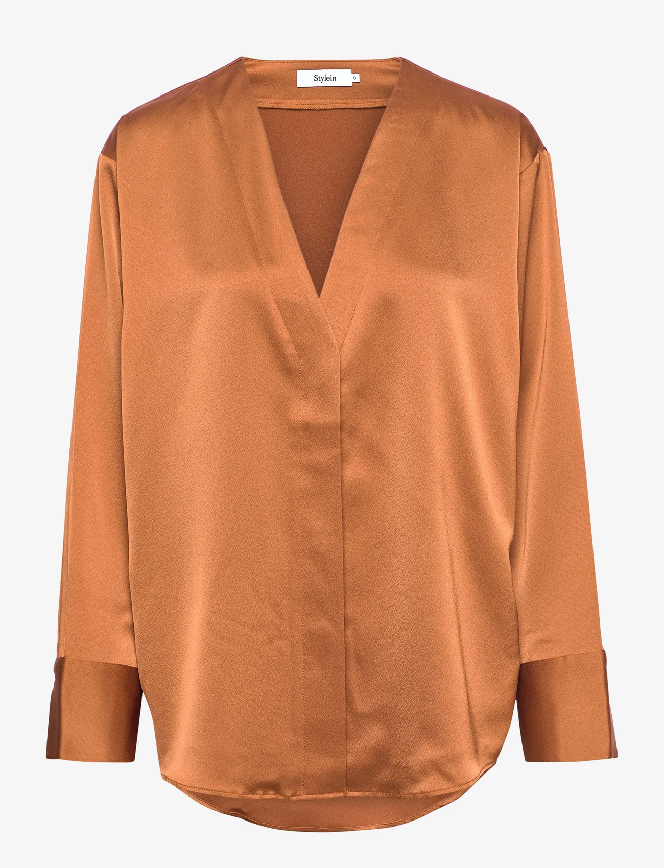 Stylein - MONTONE TOP - long-sleeved blouses - dark ginger - 0