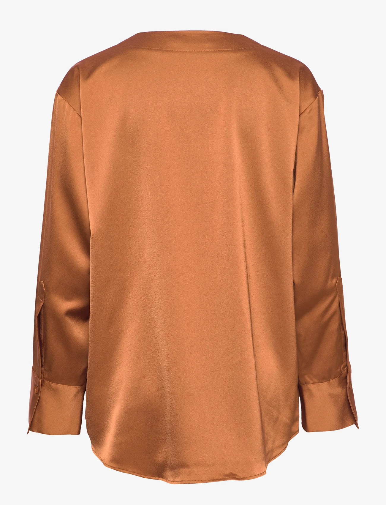 Stylein - MONTONE TOP - long-sleeved blouses - dark ginger - 1