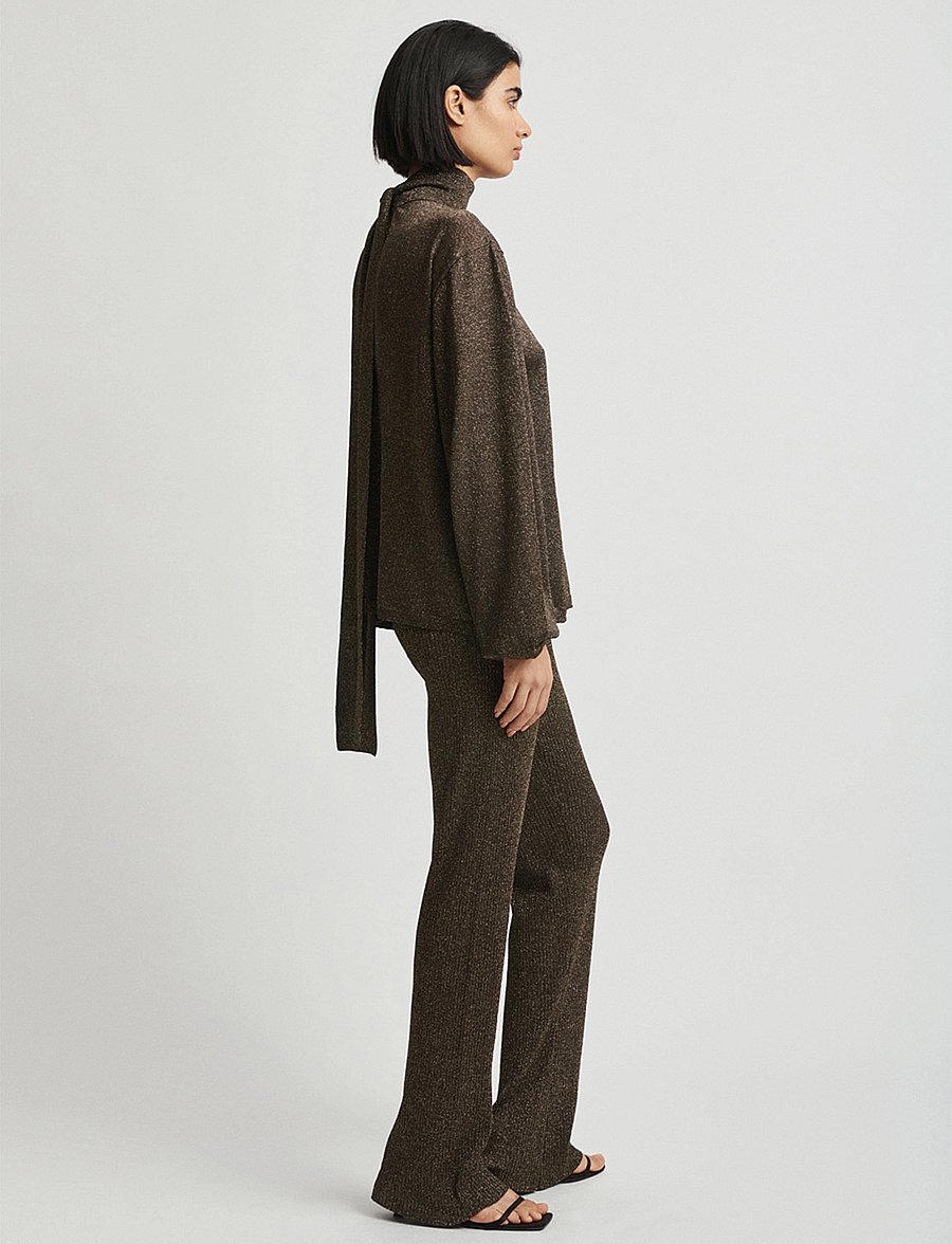 Stylein - PEARLY TROUSERS - leveälahkeiset housut - bronze/gold - 3