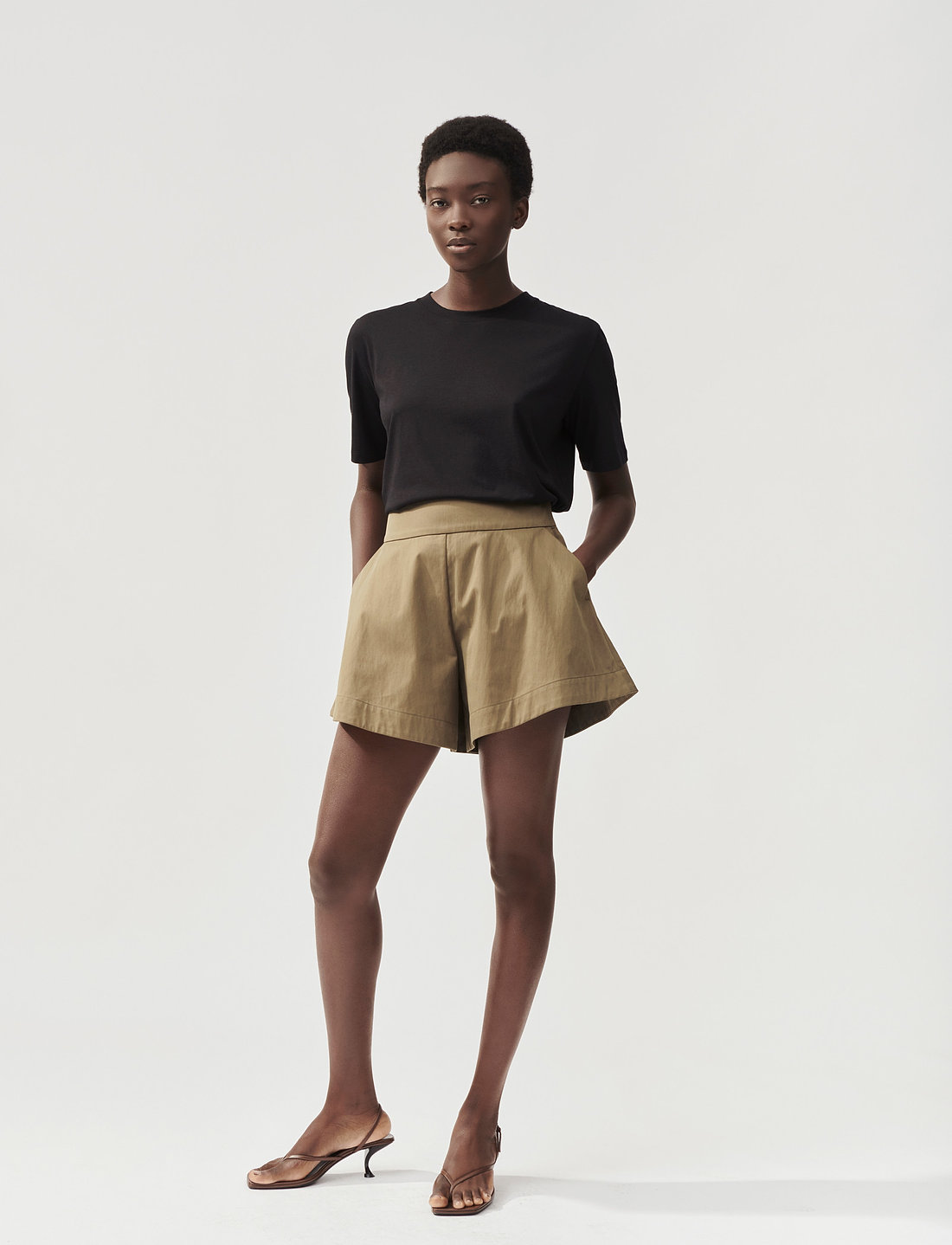 Paper bag 2025 shorts khaki