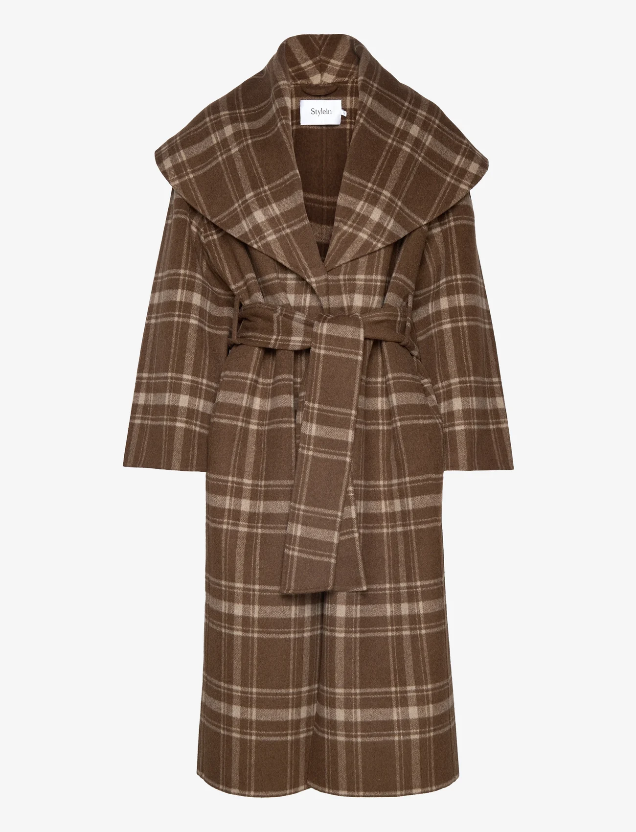Stylein - TERMOLI COAT - winter coats - brown check - 0