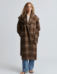 Stylein - TERMOLI COAT - winter coats - brown check - 2