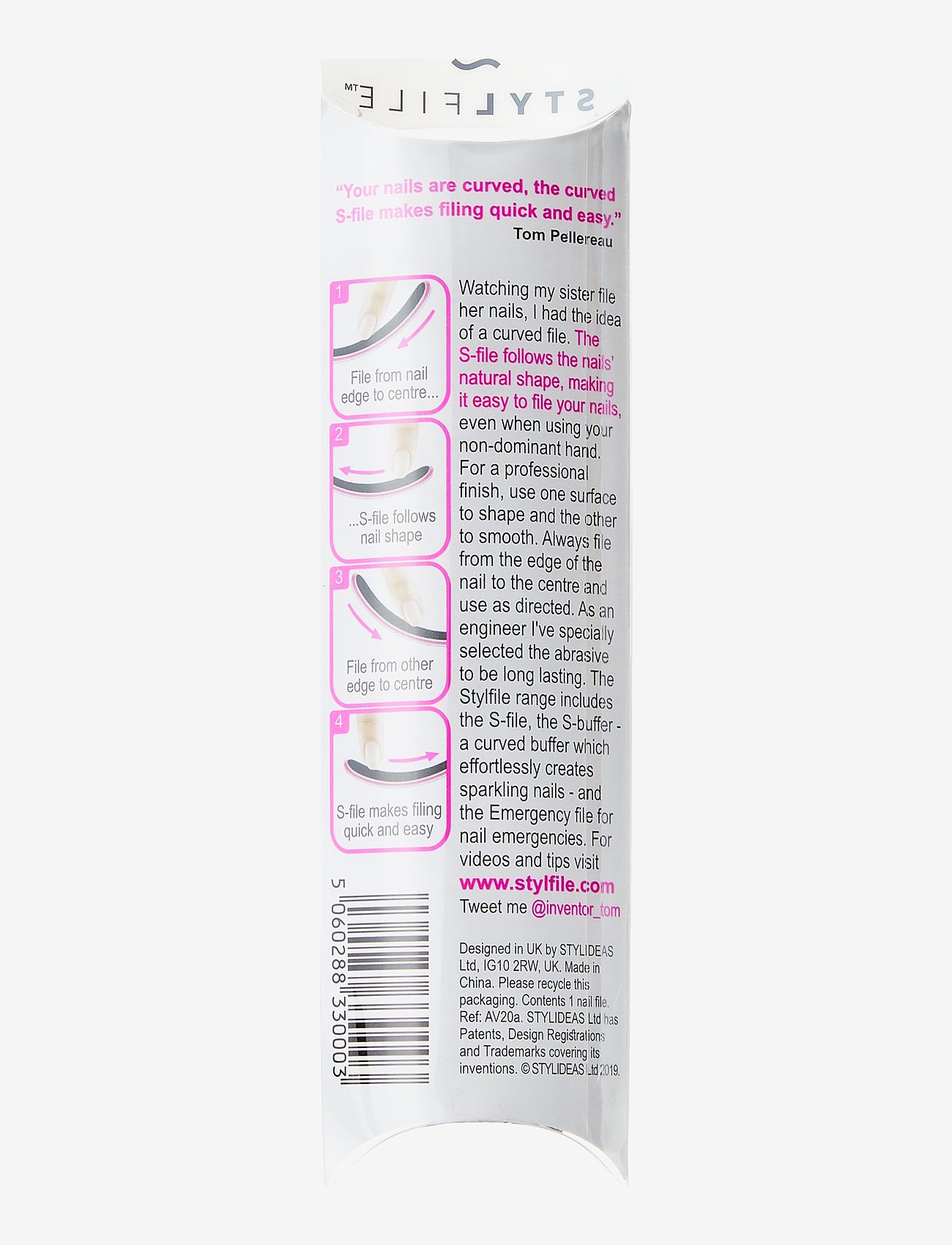 Stylpro - Stylfile Curved 3 in 1 S-Shape Nail File - makeup - no color - 1