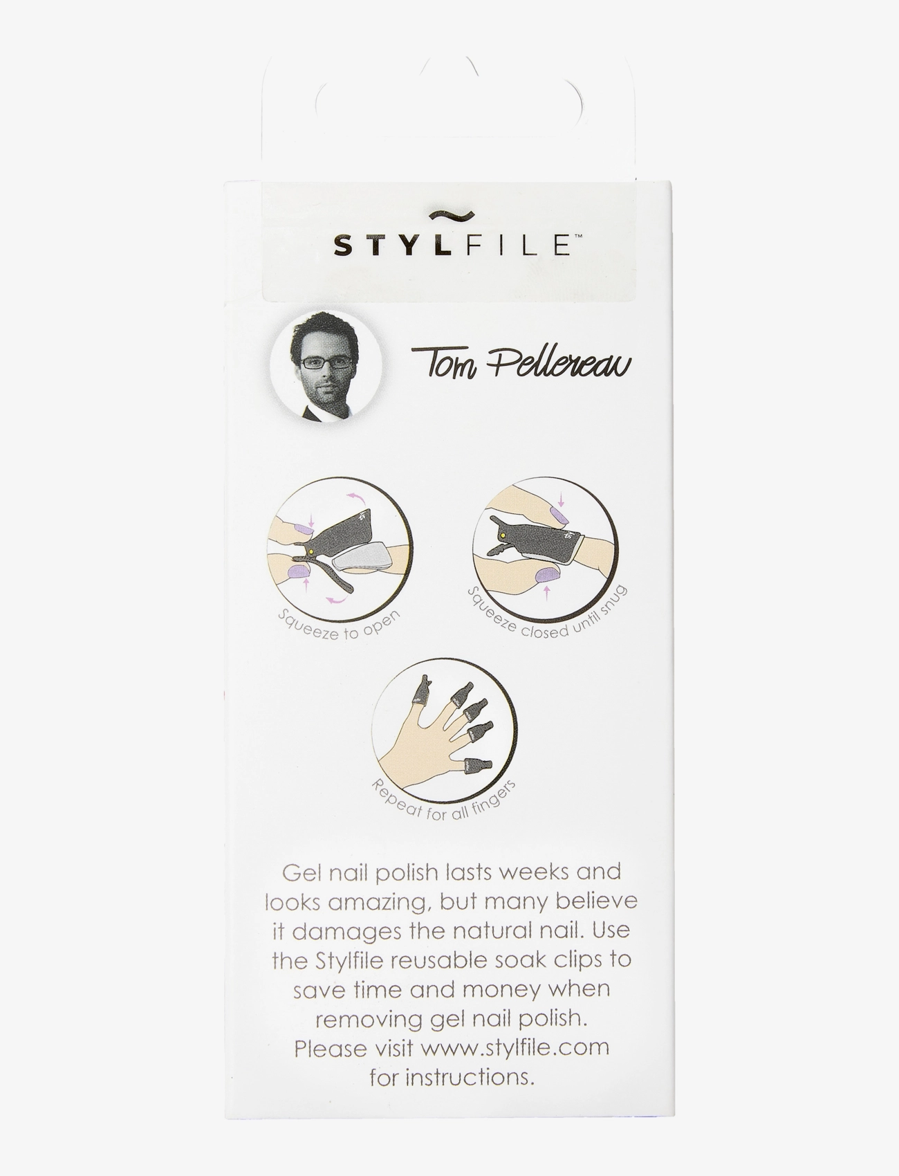 Stylpro - Stylfile 5 x Gel Nail Polish Remover Clips - smink - no color - 1