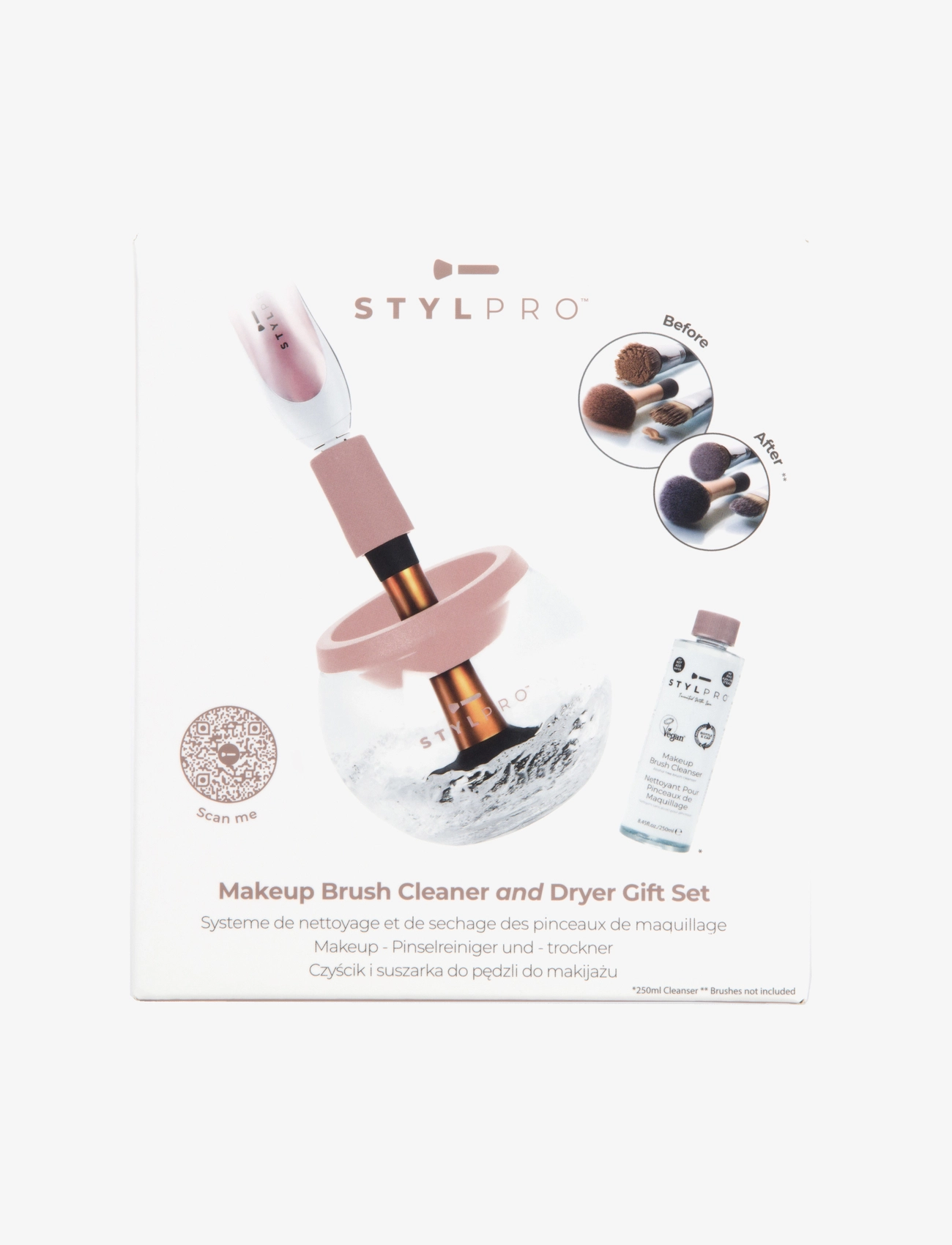 Stylpro Makeup Brush Cleaner And Dryer Gift Set, Børsterenser, Nude, Str: ONE SIZE