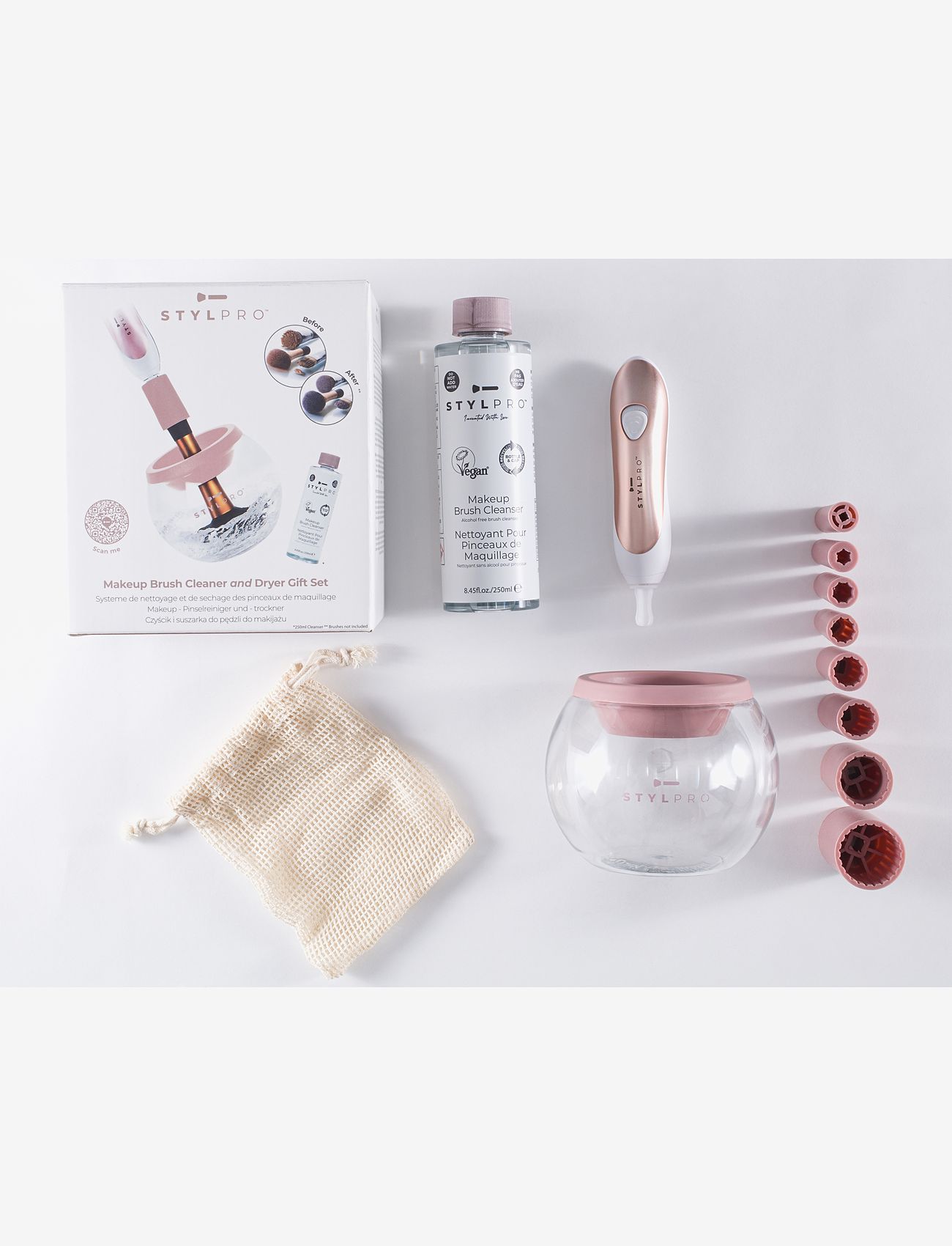Stylpro - STYLPRO Makeup Brush Cleaner and Dryer Gift Set - festtøj til outletpriser - pink - 3