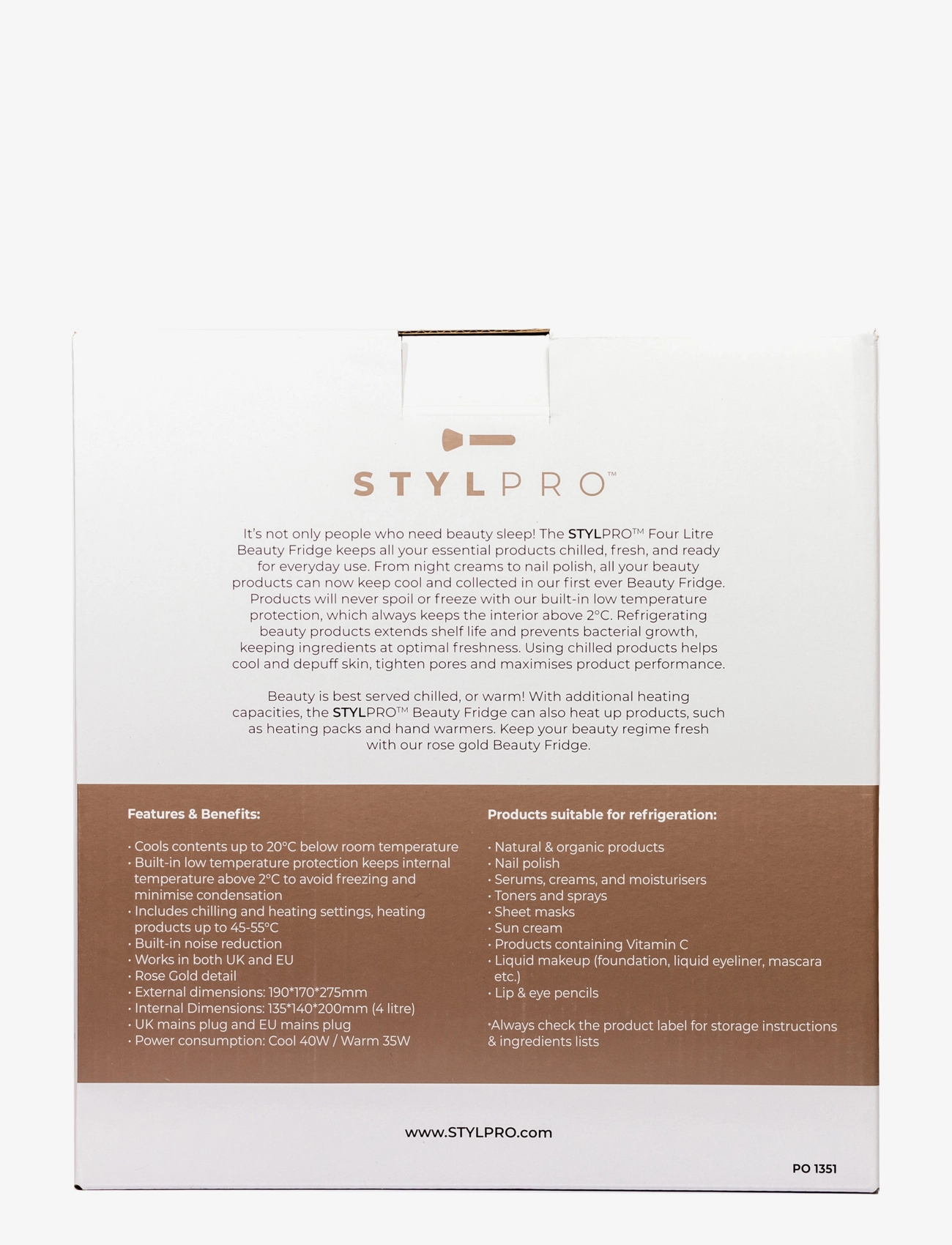 Stylpro - STYLPRO Beauty Fridge - beauty tech - white - 2