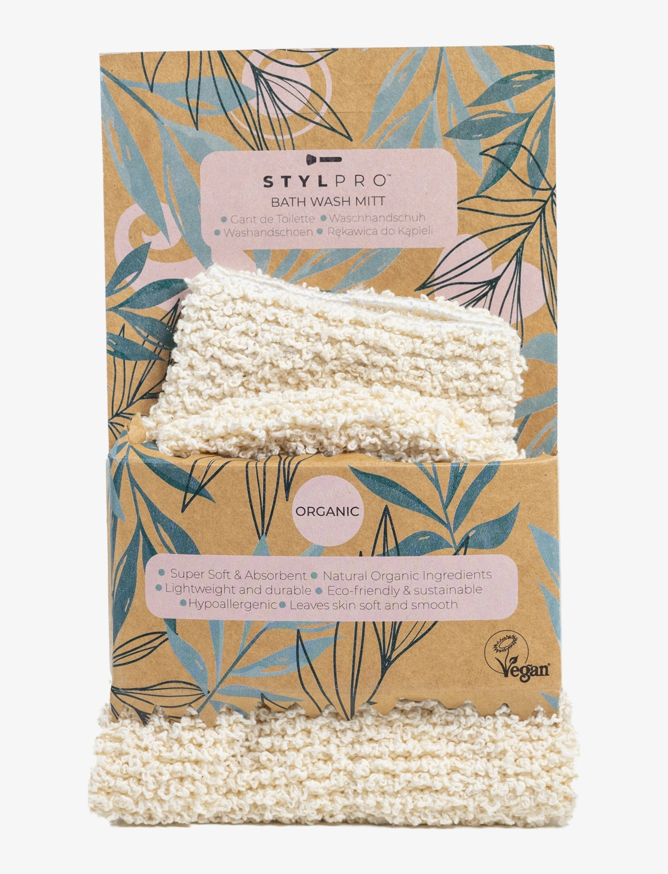 Stylpro Bath Wash Mitt, Bodyscrub, Nude, Str: ONE SIZE