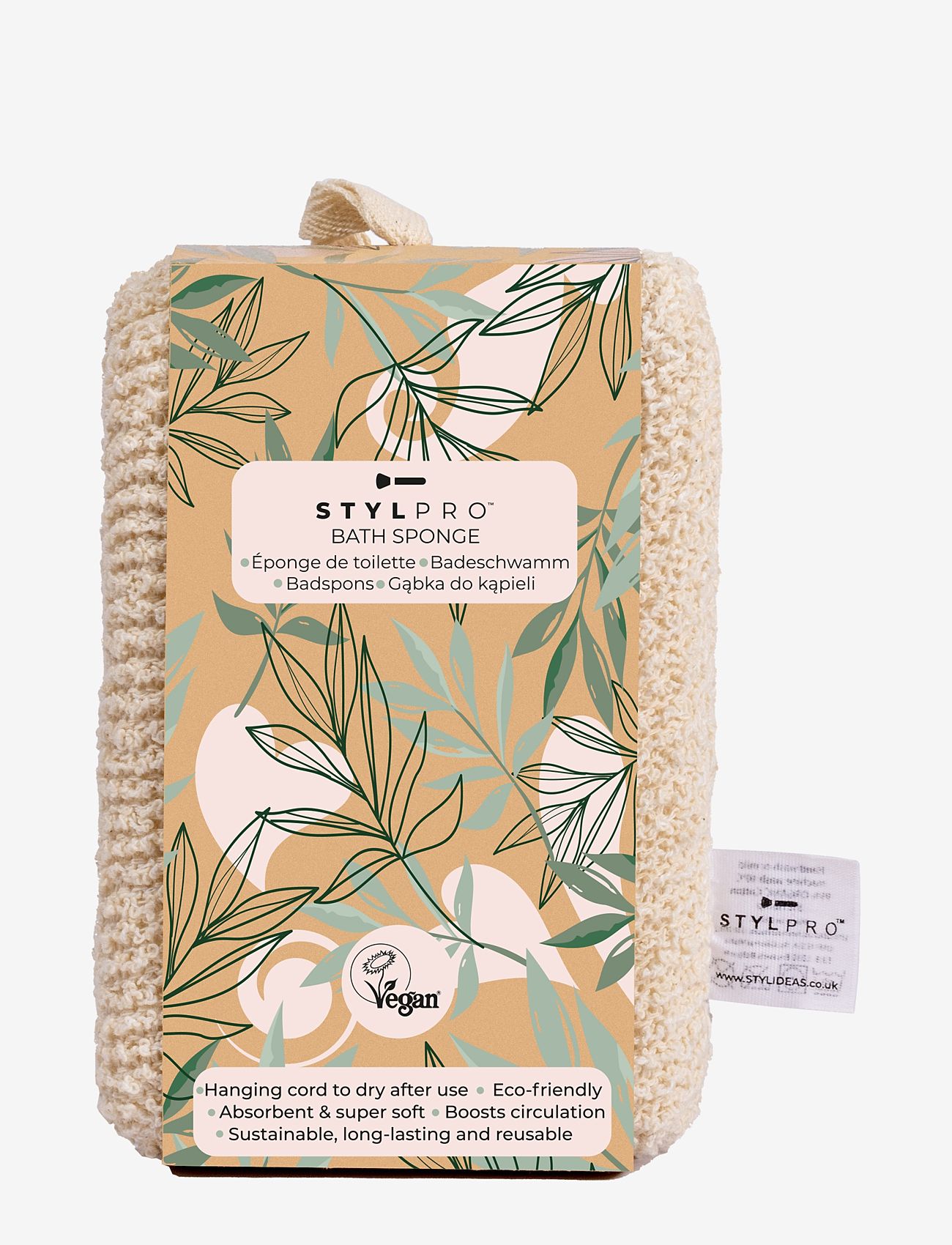 Stylpro - Stylpro Bamboo Bath Sponge - skrubb & exfoliators - kropp  - natural - 1