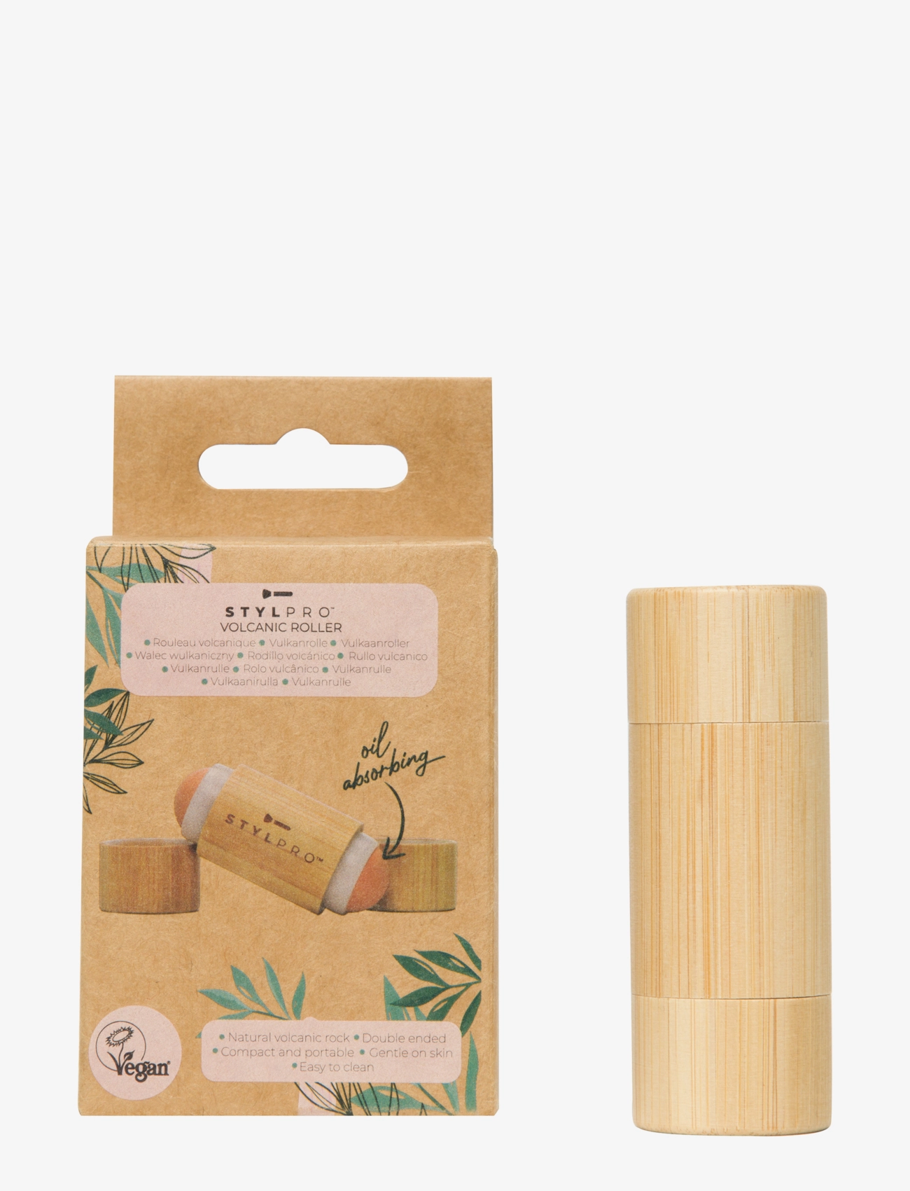 Stylpro - Stylpro Volcanic Bamboo Roller - gua sha og andlitsrúllur - natural - 1