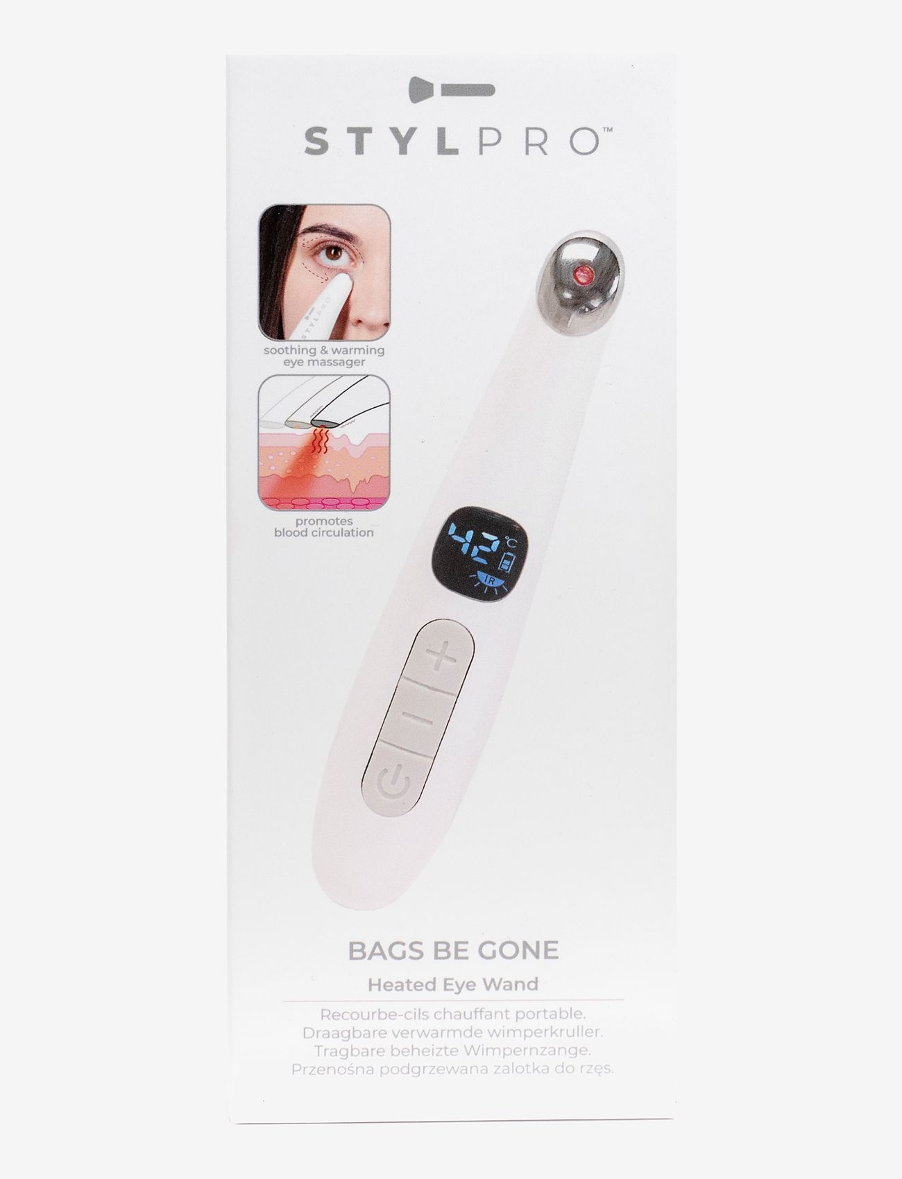 Stylpro - Stylpro Bag Be Gone Beauty Eye Massager - beauty tech - white - 2
