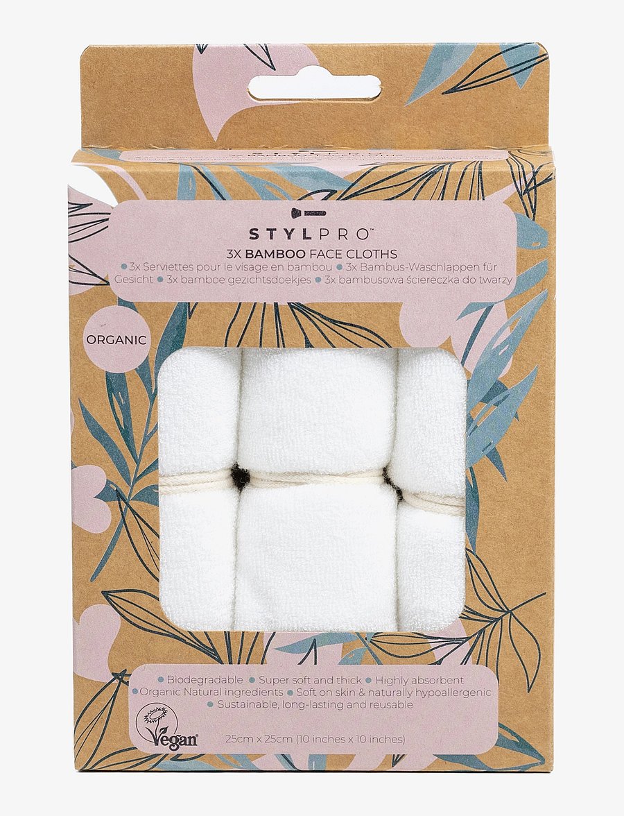 Stylpro - Stylpro Bamboo Face Cloths x3 - puhastaja - natural - 2