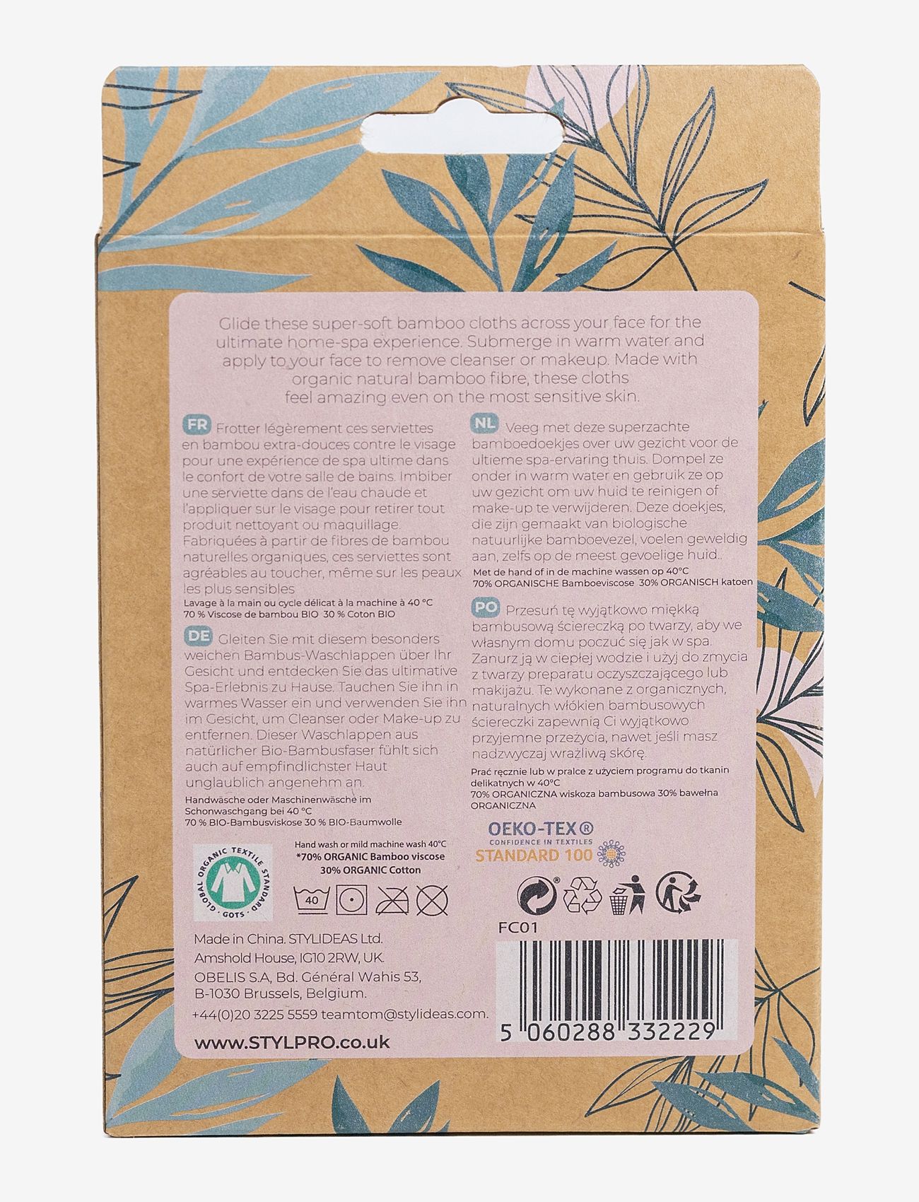 Stylpro - Stylpro Bamboo Face Cloths x3 - natural - 3