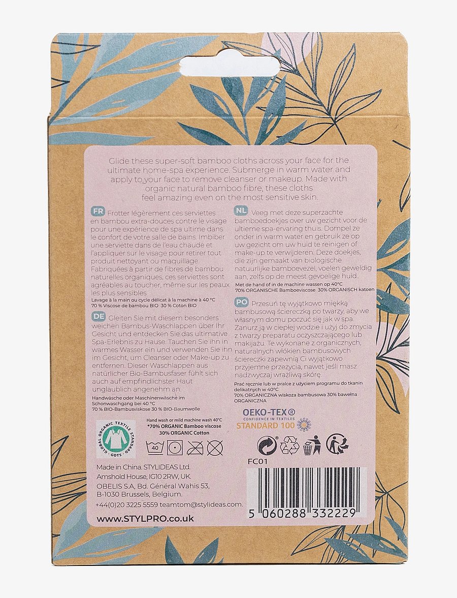 Stylpro - Stylpro Bamboo Face Cloths x3 - puhastaja - natural - 3