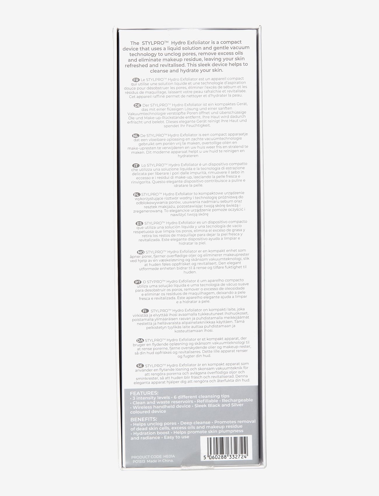 Stylpro - Stylpro Hydro Exfoliator - skrubb & exfoliators - kropp  - black - 3