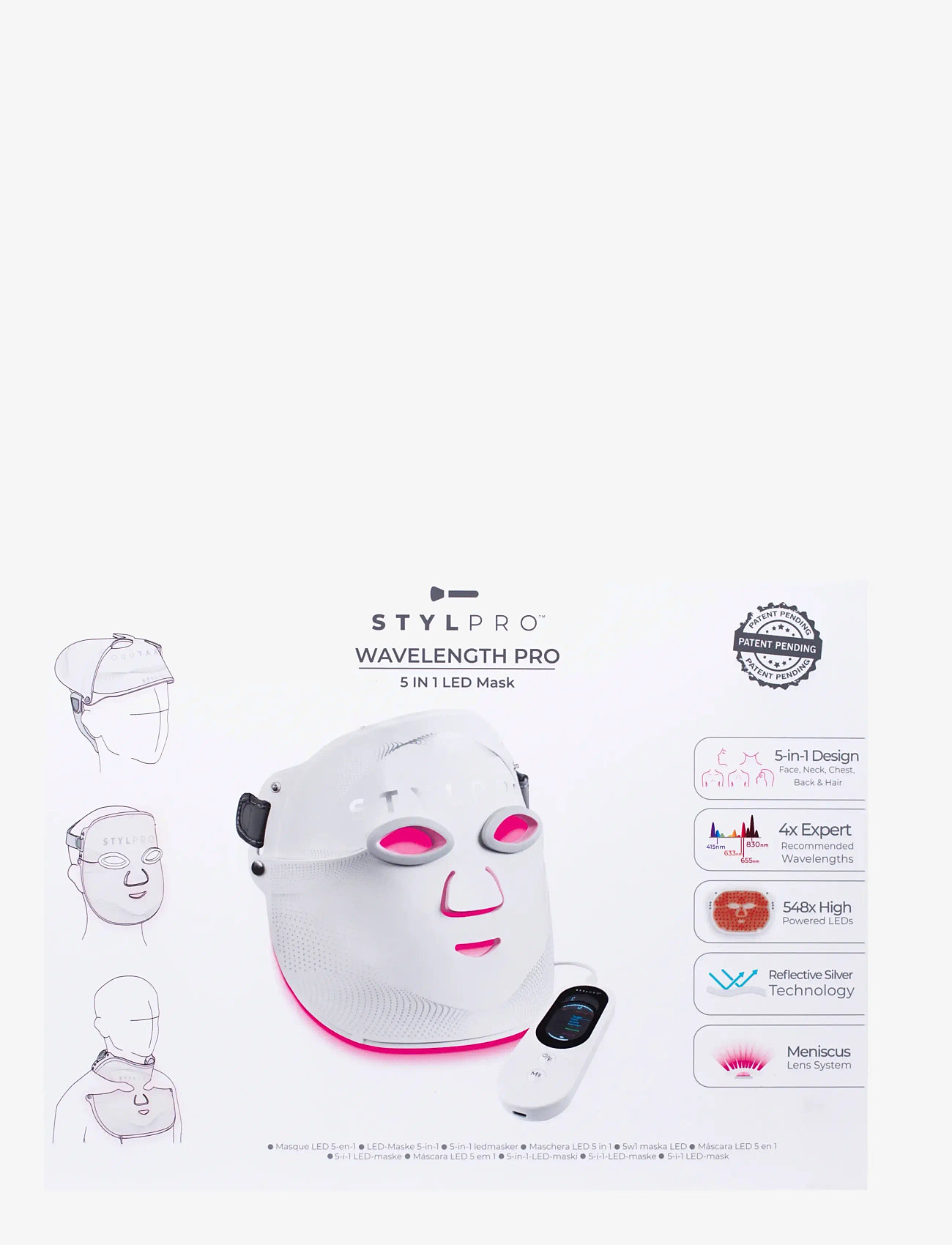 Stylpro - STYLPRO Wavelength Pro 5-in-1 LED Mask - beauty tech - white - 2