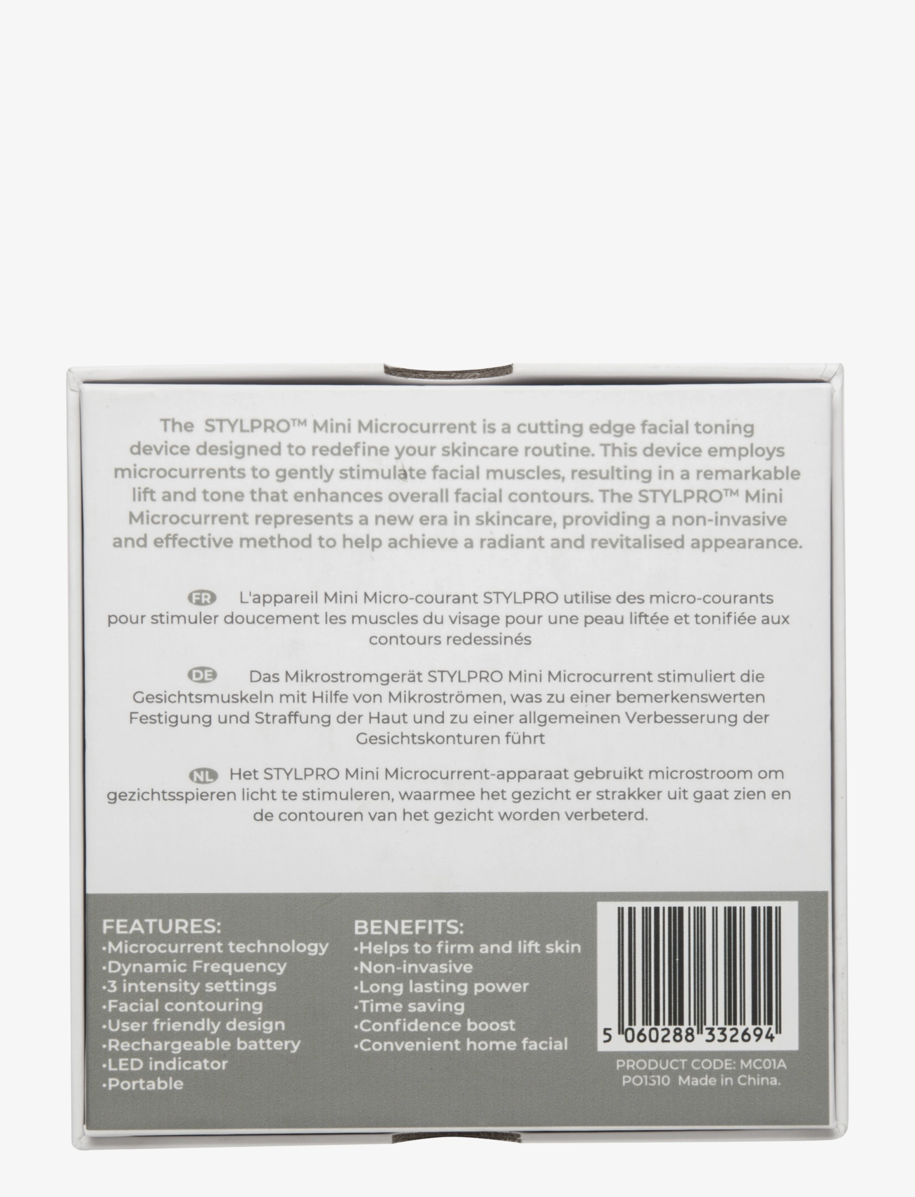 Stylpro - Stylpro Mini Microcurrent Facial Toning Device - skaistumkopšanas ierīces - white - 2