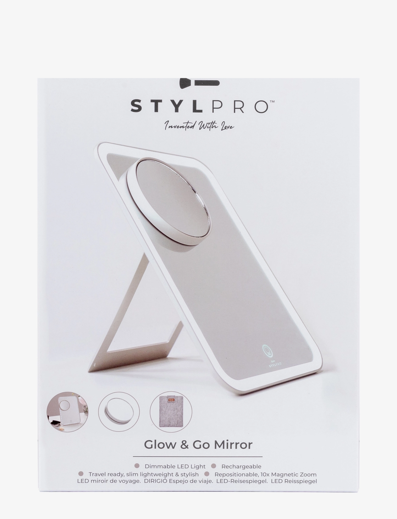 Stylpro Glow & Go Mirror, Beauty Tech, Nude, Str: ONE SIZE