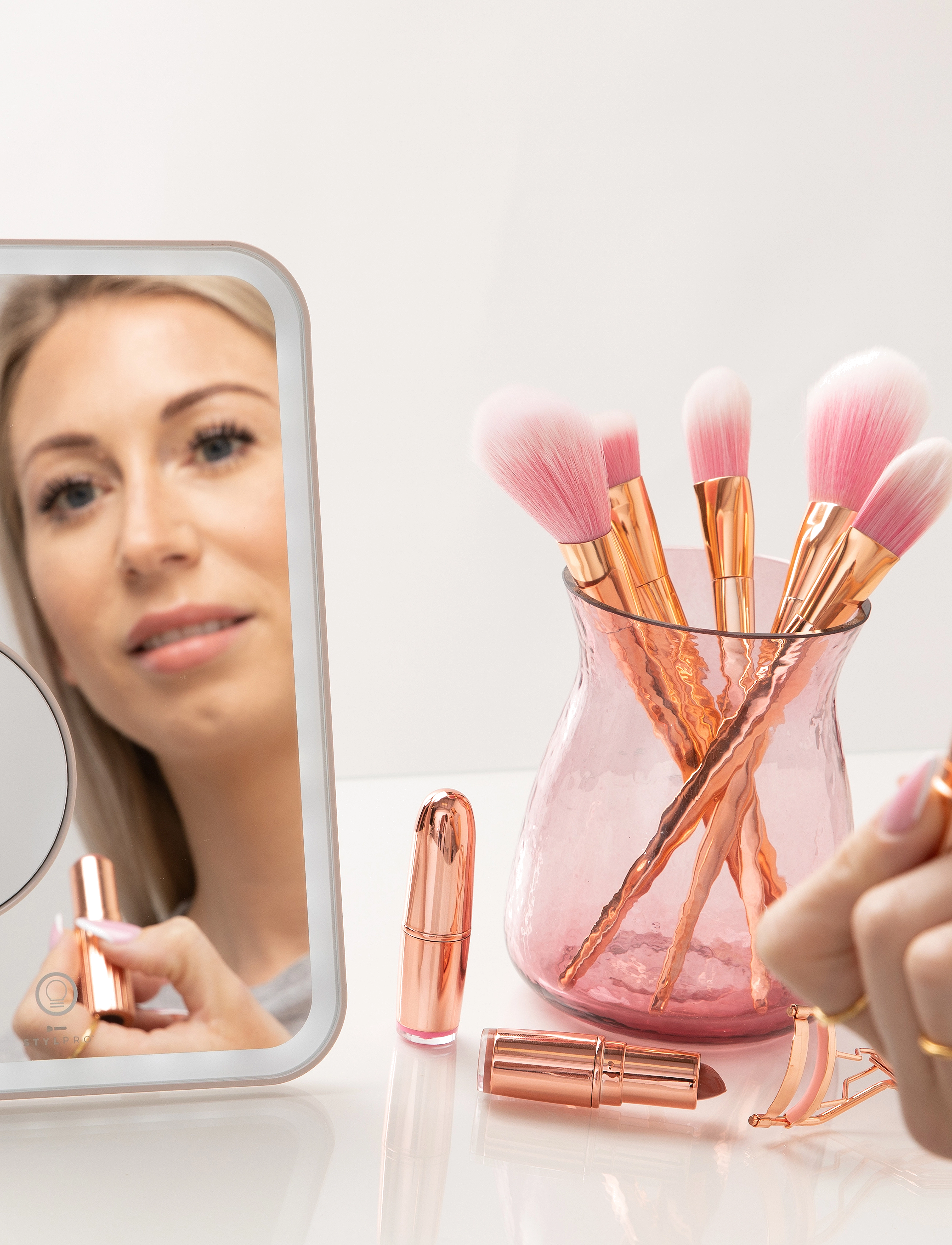 Stylpro - Stylpro Glow & Go Mirror - beauty tech - pink - 5