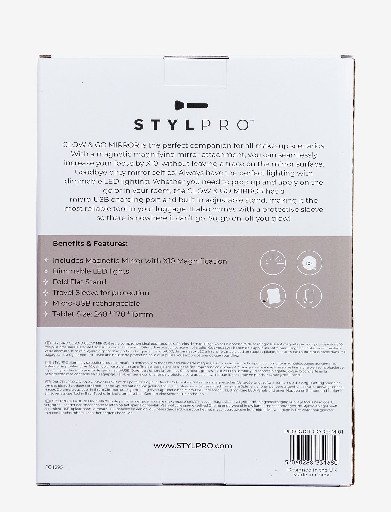 Stylpro - Stylpro Glow & Go Mirror - laveste priser - pink - 3