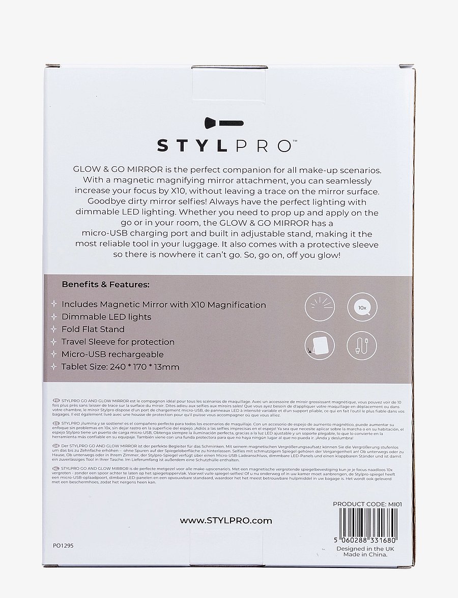 Stylpro - Stylpro Glow & Go Mirror - beauty tech - pink - 2