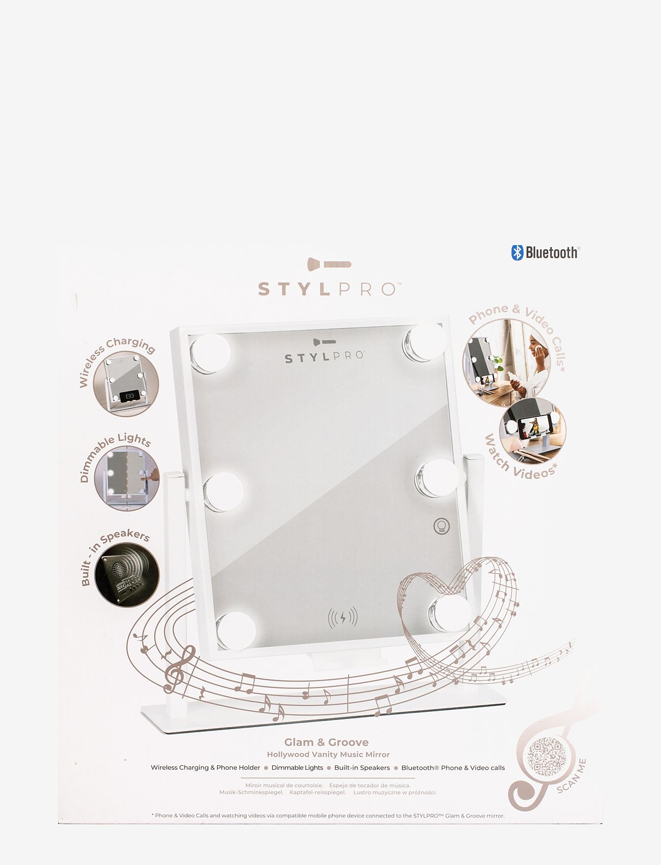 Stylpro - Stylpro Glam and Groove Hollywood Vanity Music Mirror - köp efter pris - white - 1