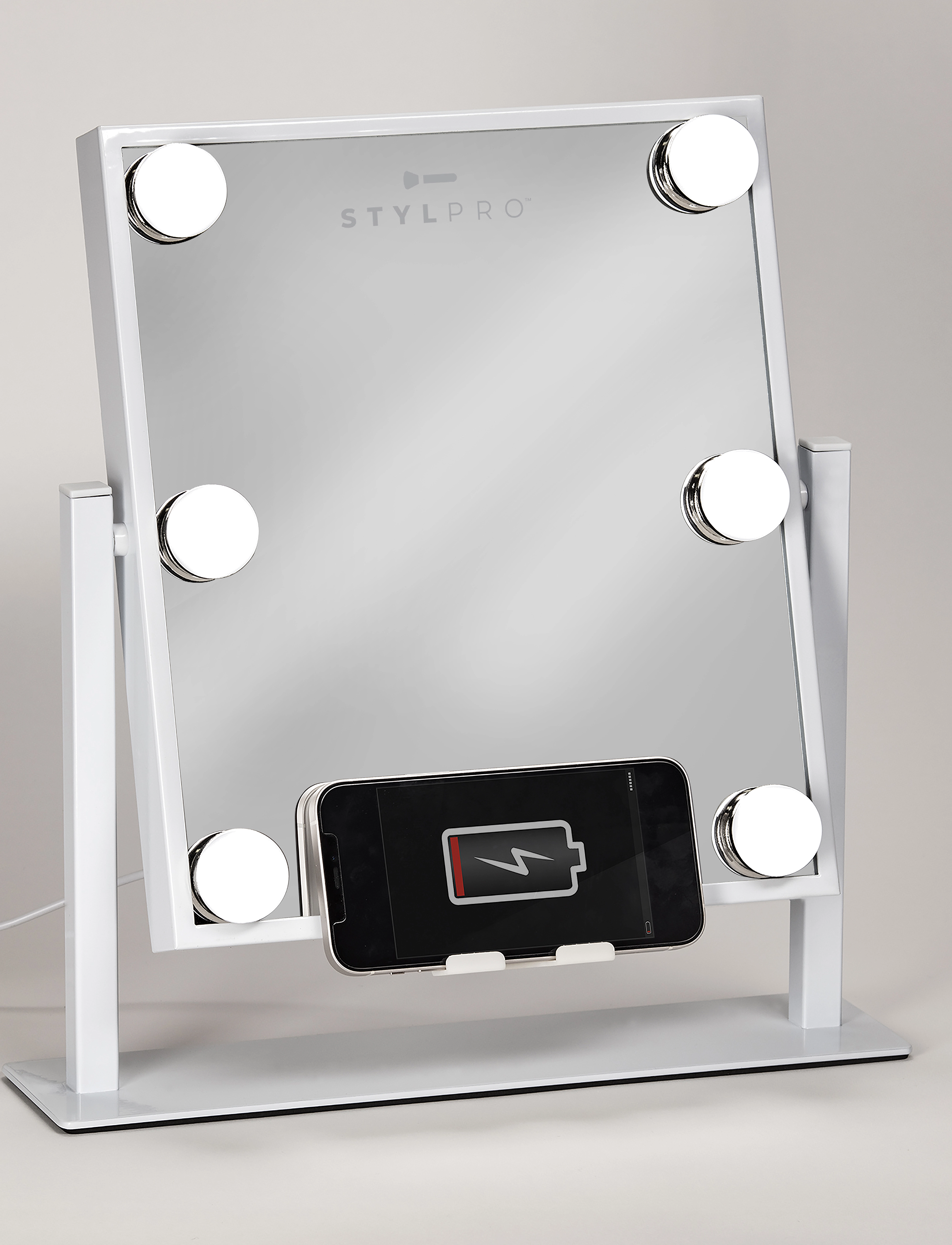 Stylpro - Stylpro Glam and Groove Hollywood Vanity Music Mirror - badeværelsesspejle - white - 5