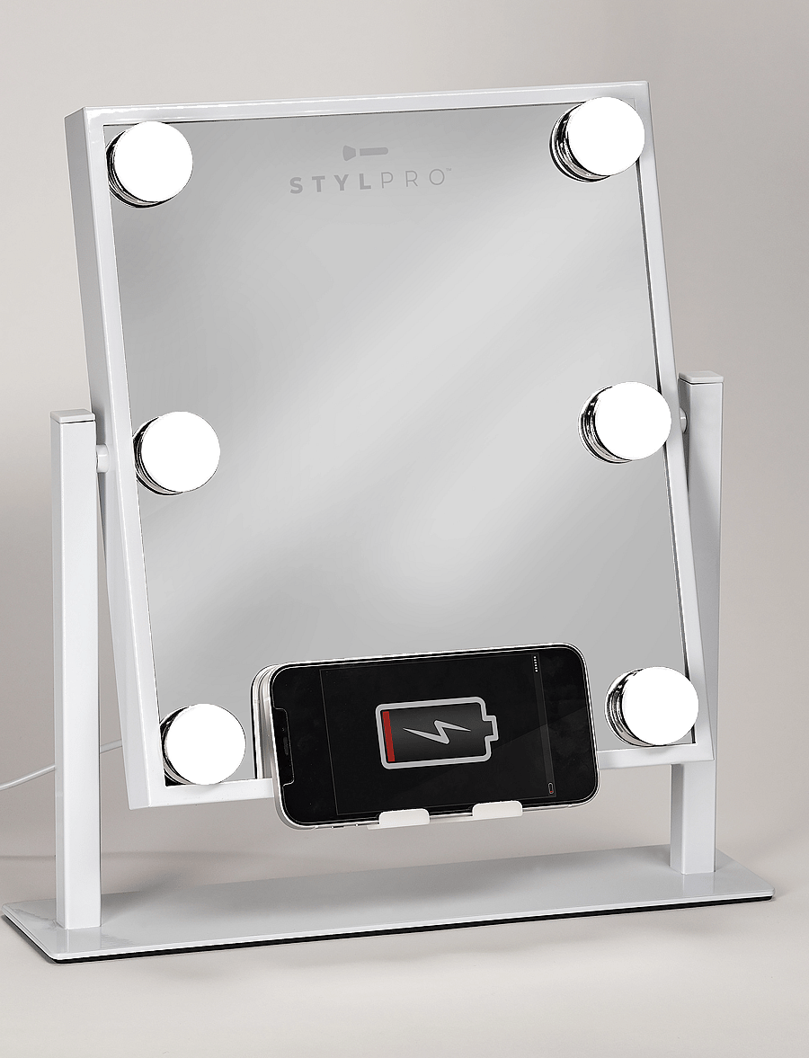 Stylpro - Stylpro Glam and Groove Hollywood Vanity Music Mirror - vannitoapeeglid - white - 5