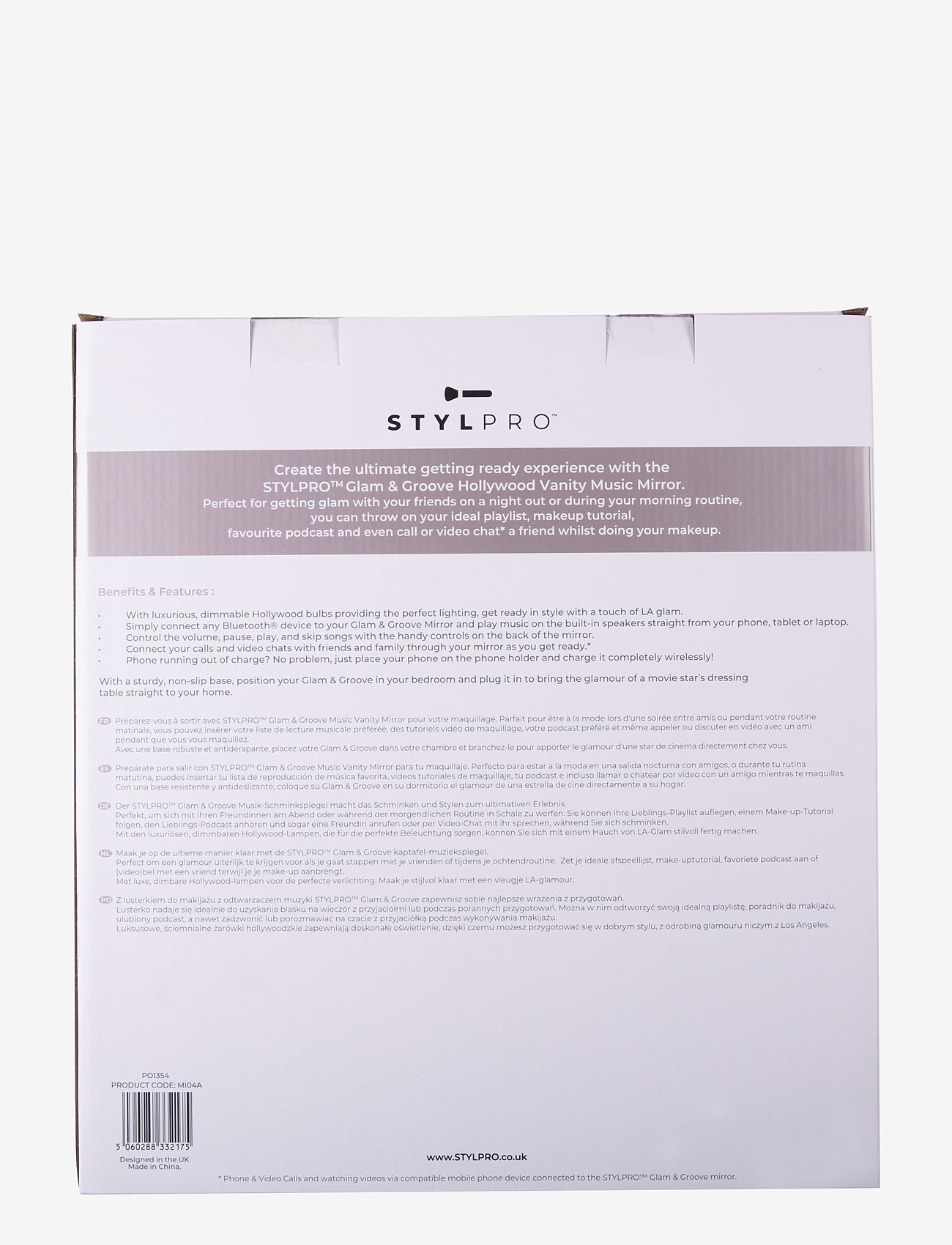 Stylpro - Stylpro Glam and Groove Hollywood Vanity Music Mirror - köp efter pris - white - 2