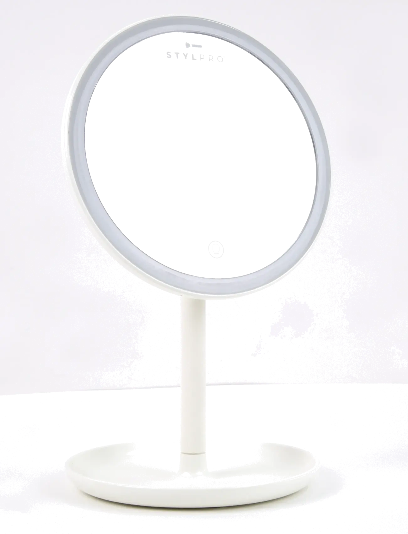 Stylpro Melody Rechargable Bluetooth Mirror, Badeværelsesspejl, Hvid, Str: ONE SIZE