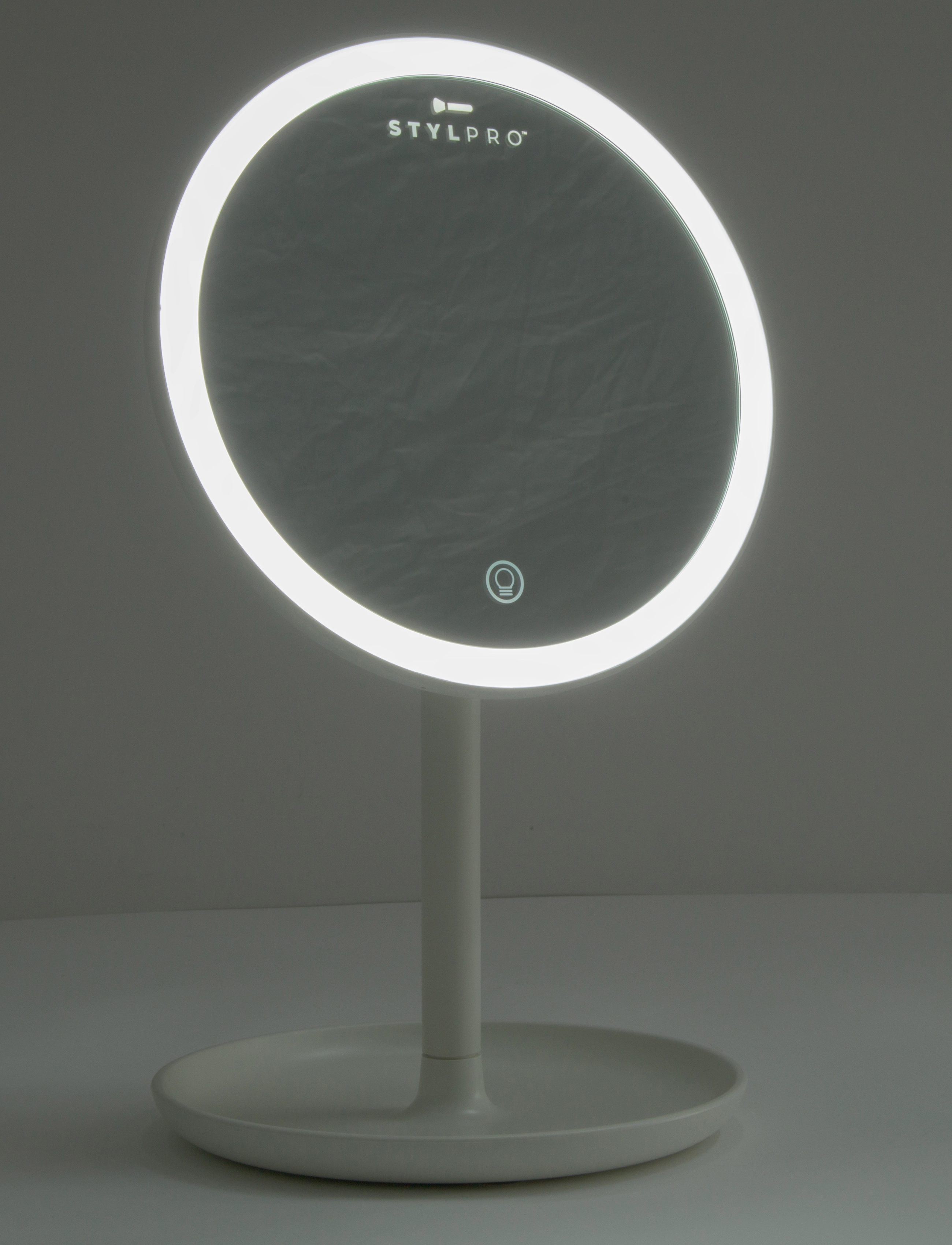 Stylpro Stylpro Melody Rechargable Bluetooth Mirror, One Size, White, Badeværelsesinteriør > Badeværelsesspejle, Unisex