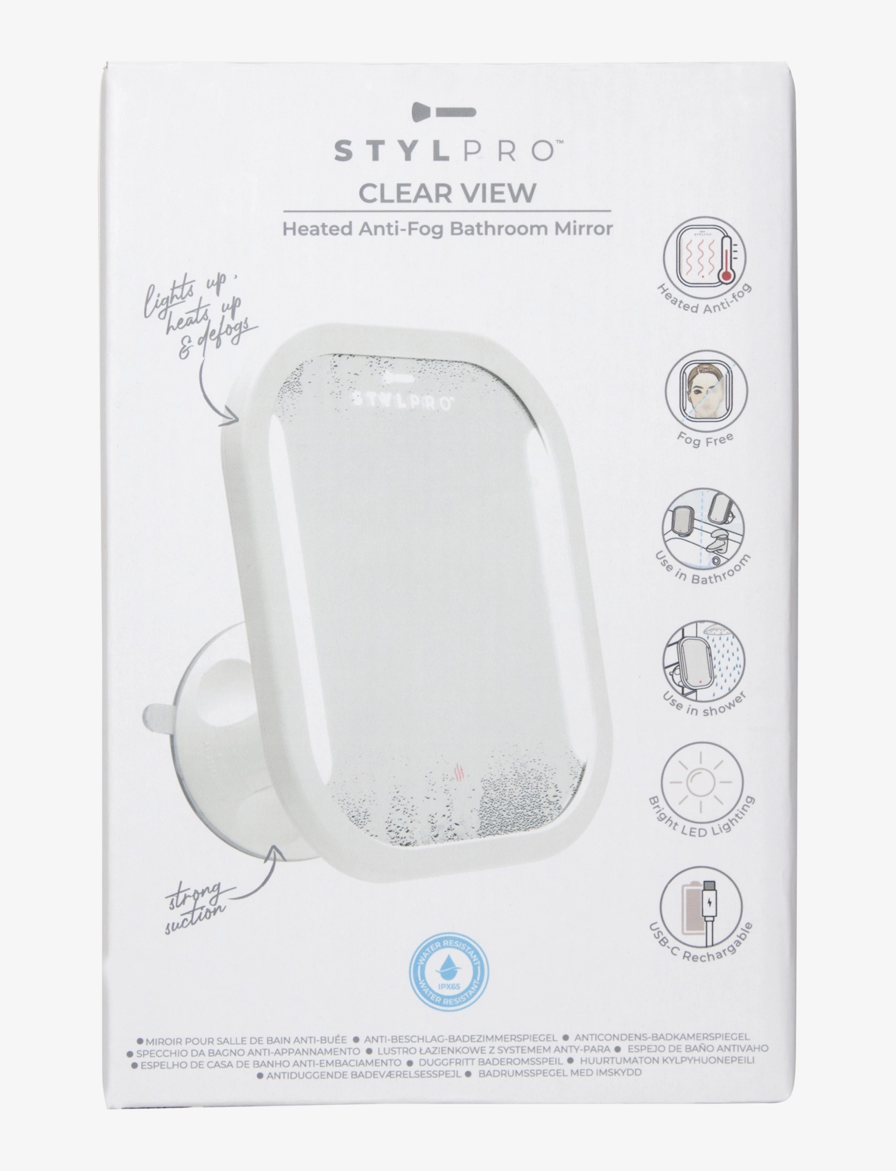 Stylpro - Stylpro AntiFog Bathroom Mirror - vannas istabas spoguļi - white - 1