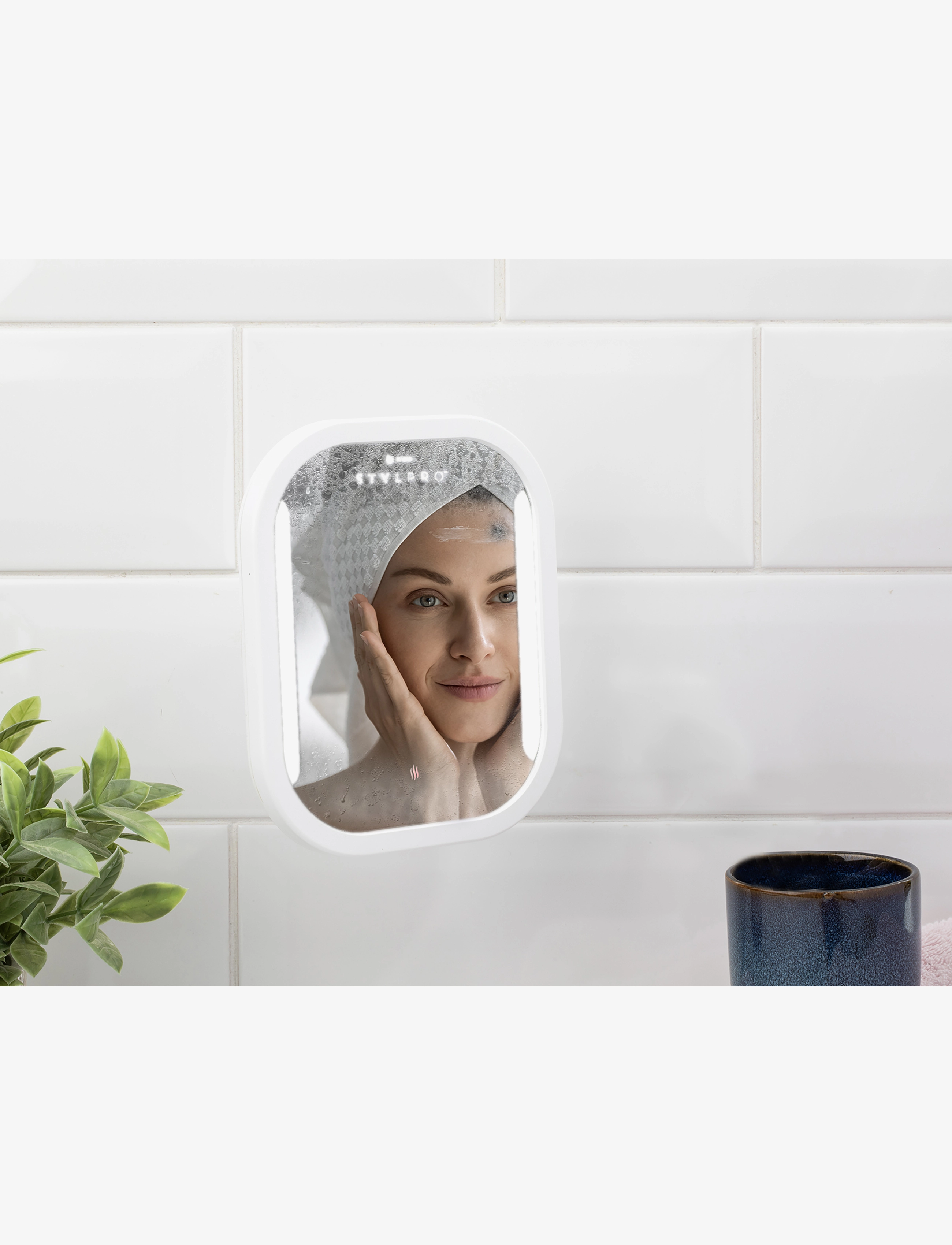 Stylpro - Stylpro AntiFog Bathroom Mirror - vannas istabas spoguļi - white - 4