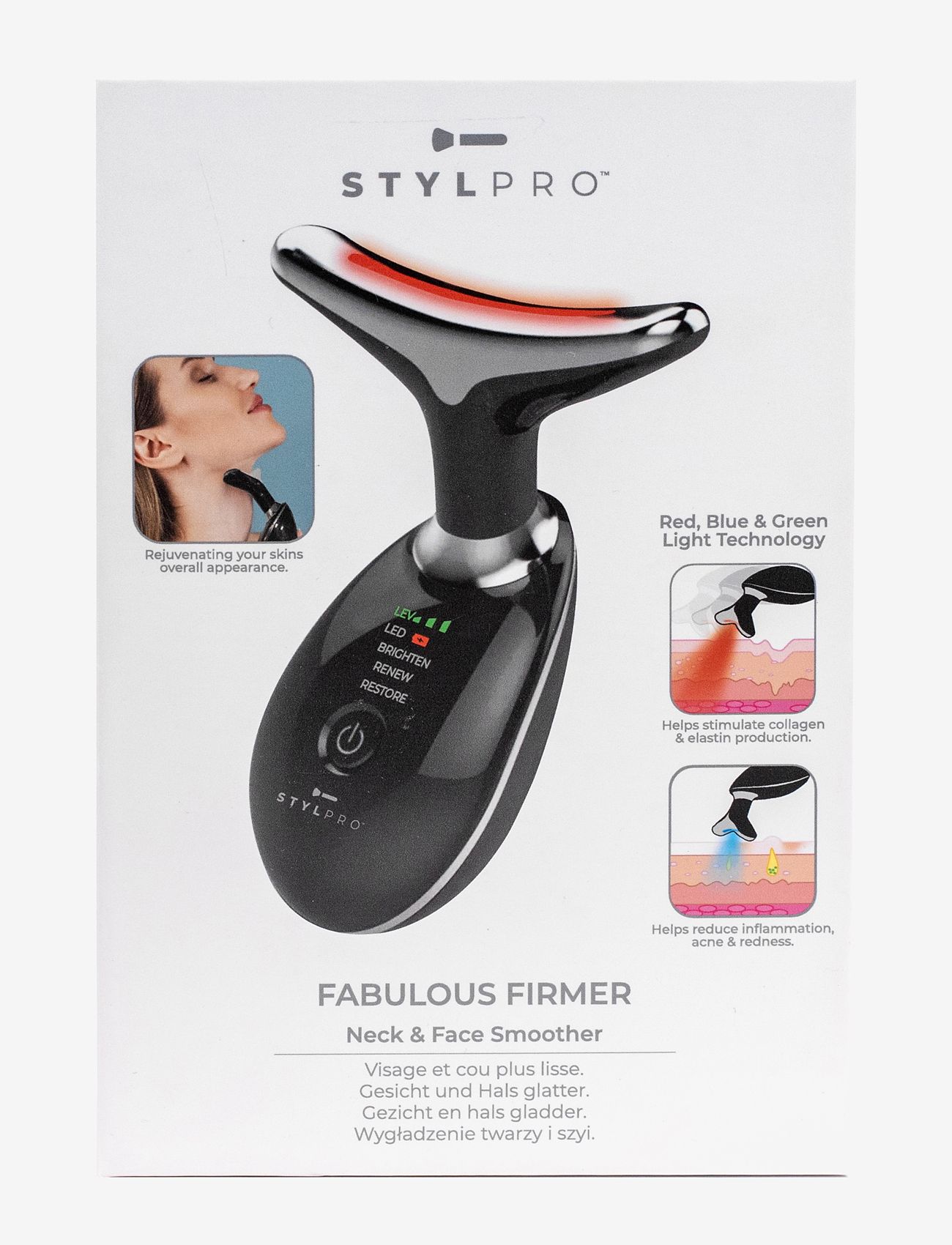 Stylpro - Stylpro Fabulous Firmer Neck & Face Smoother - beauty tech - black - 2