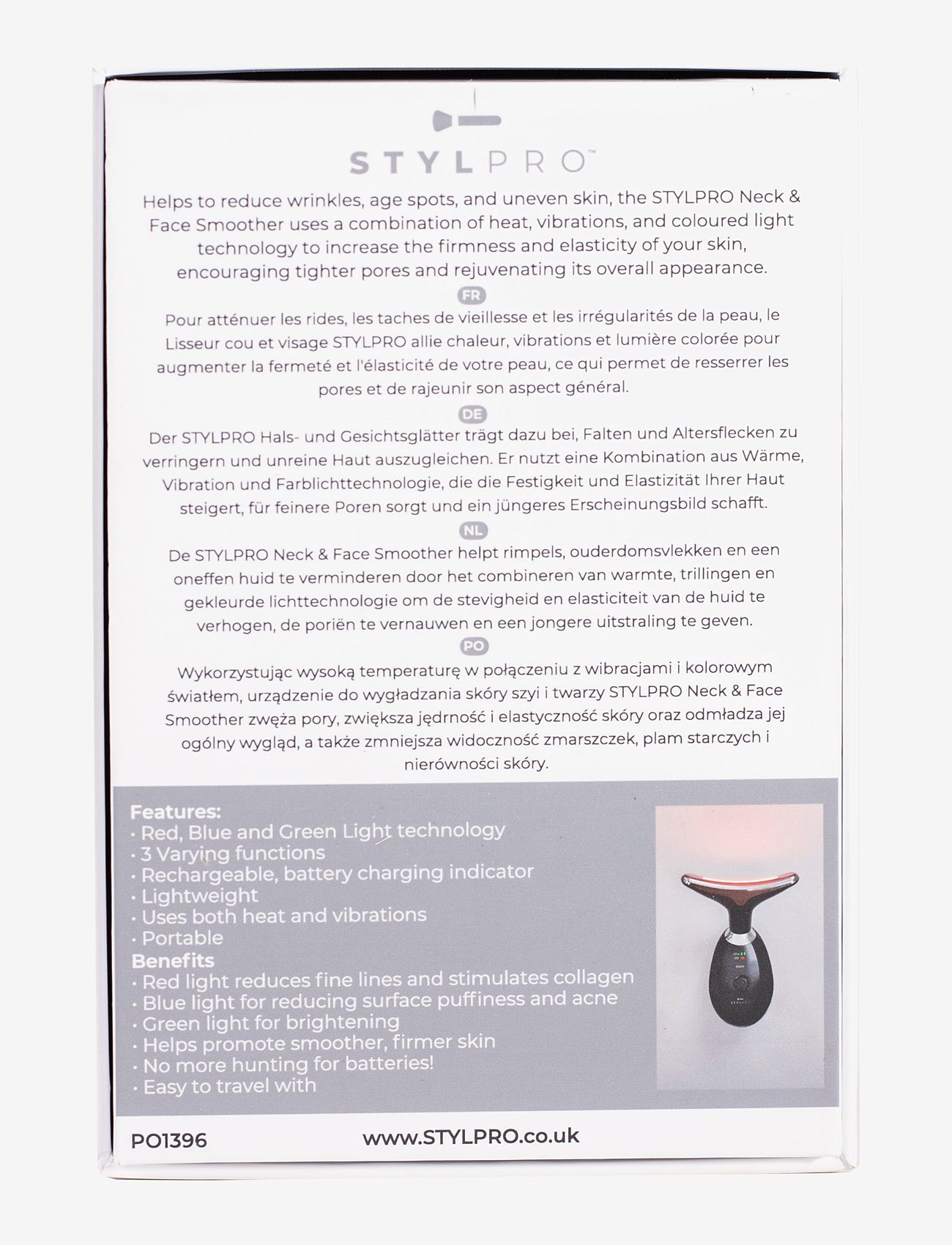 Stylpro - Stylpro Fabulous Firmer Neck & Face Smoother - beauty tech - black - 3