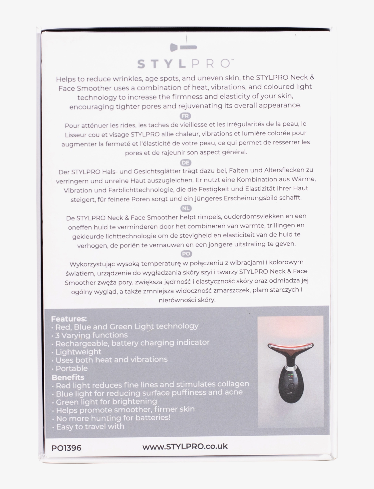 Stylpro - Stylpro Fabulous Firmer Neck & Face Smoother - black - 3