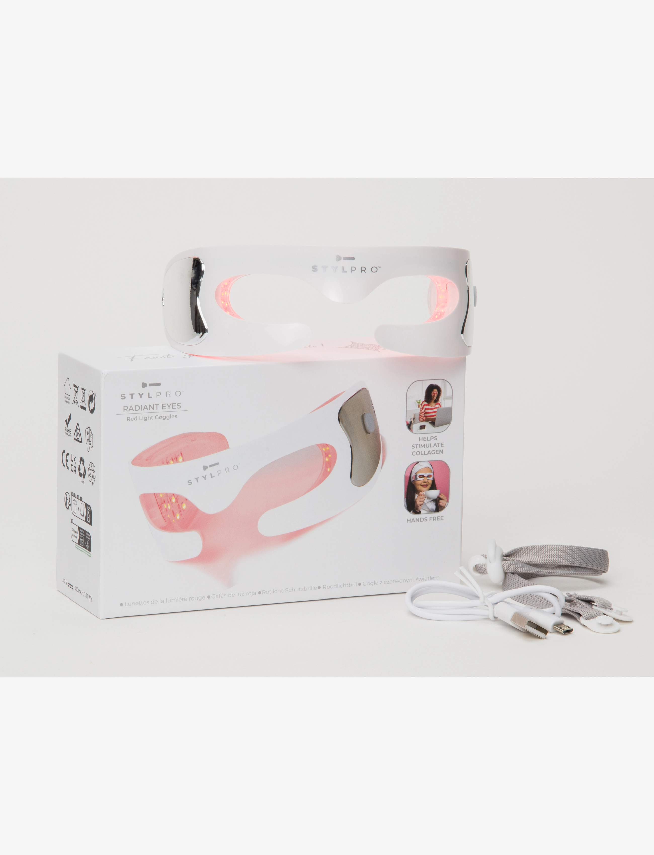 Stylpro - Stylpro Radient Eyes Red LED Goggles - beauty tech - white - 2