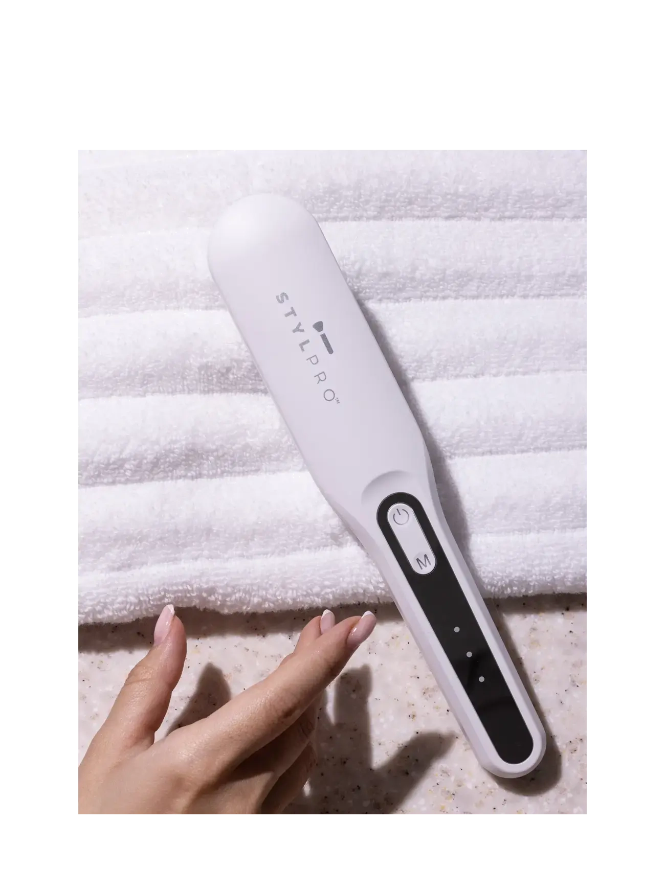 Stylpro - STYLPRO Re-Growth Red Light Hair Brush - varmluftsbørste - white - 4