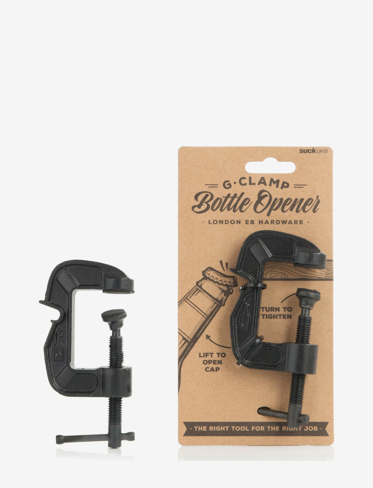 Suck UK - G-clamp bottle opener - najniższe ceny - black - 0