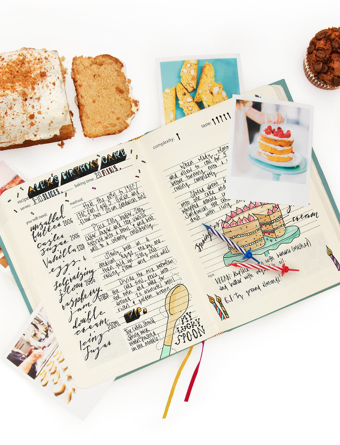 Suck UK My Baking Journal, 16X22X3 cm, Accessories, Blau - Other Homeware