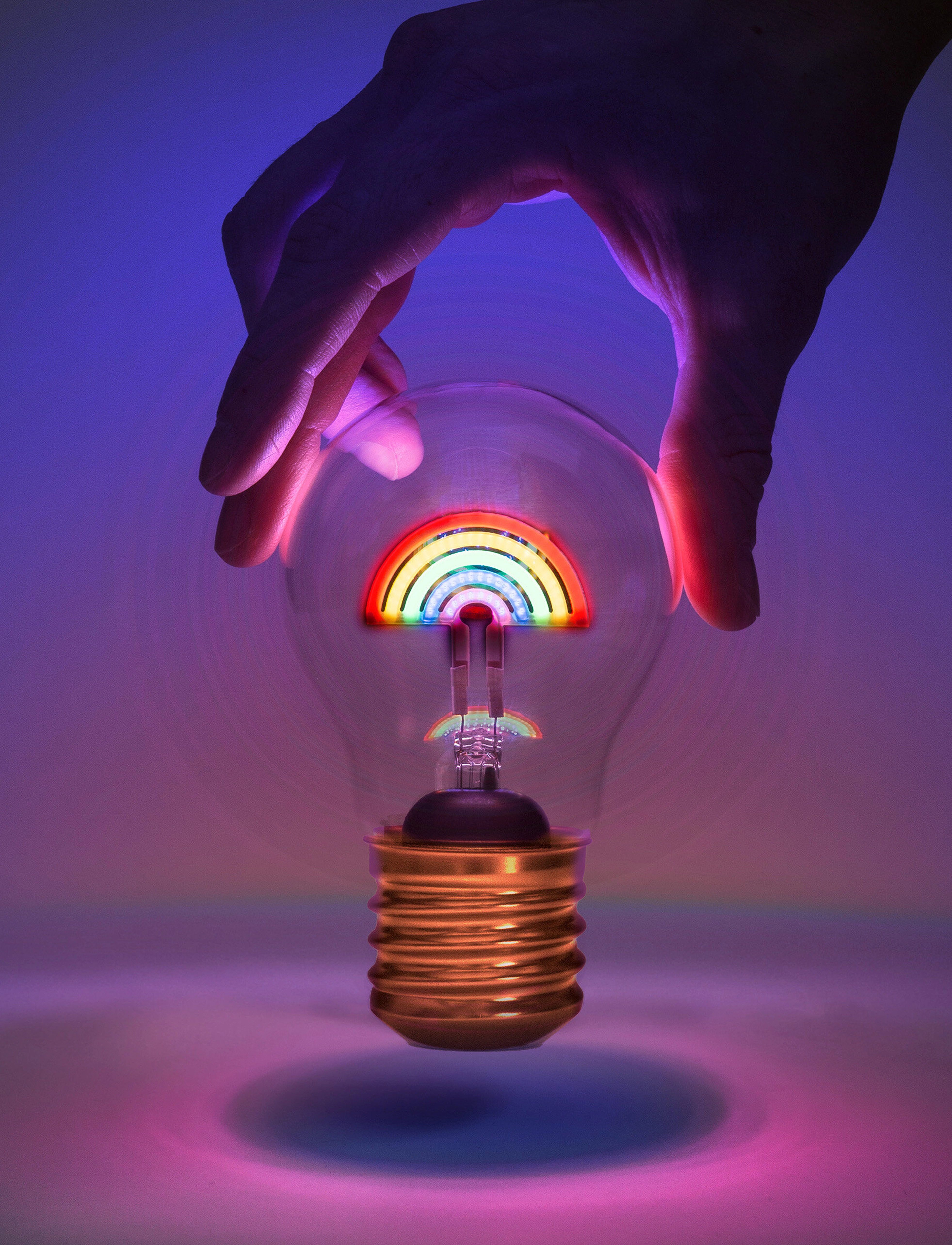 Suck UK Rainbow Lampa, One Size x 6.5, Lighting, Mehrfarbig/gemustert - Lighting Bulbs, Homeware