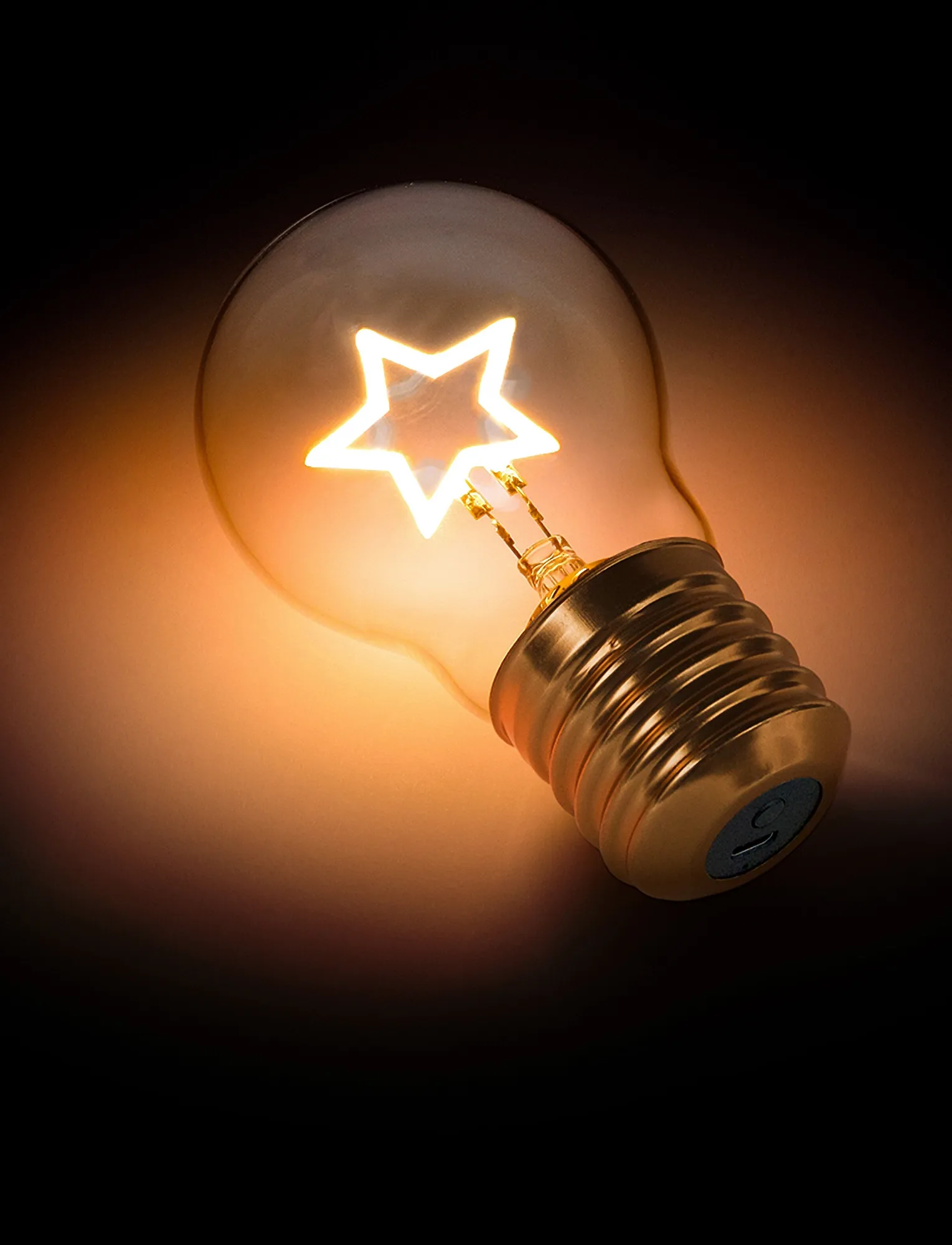 Suck UK Cordless Star Lightbulb,,,Gold Gr.ONE SIZE x 6.5