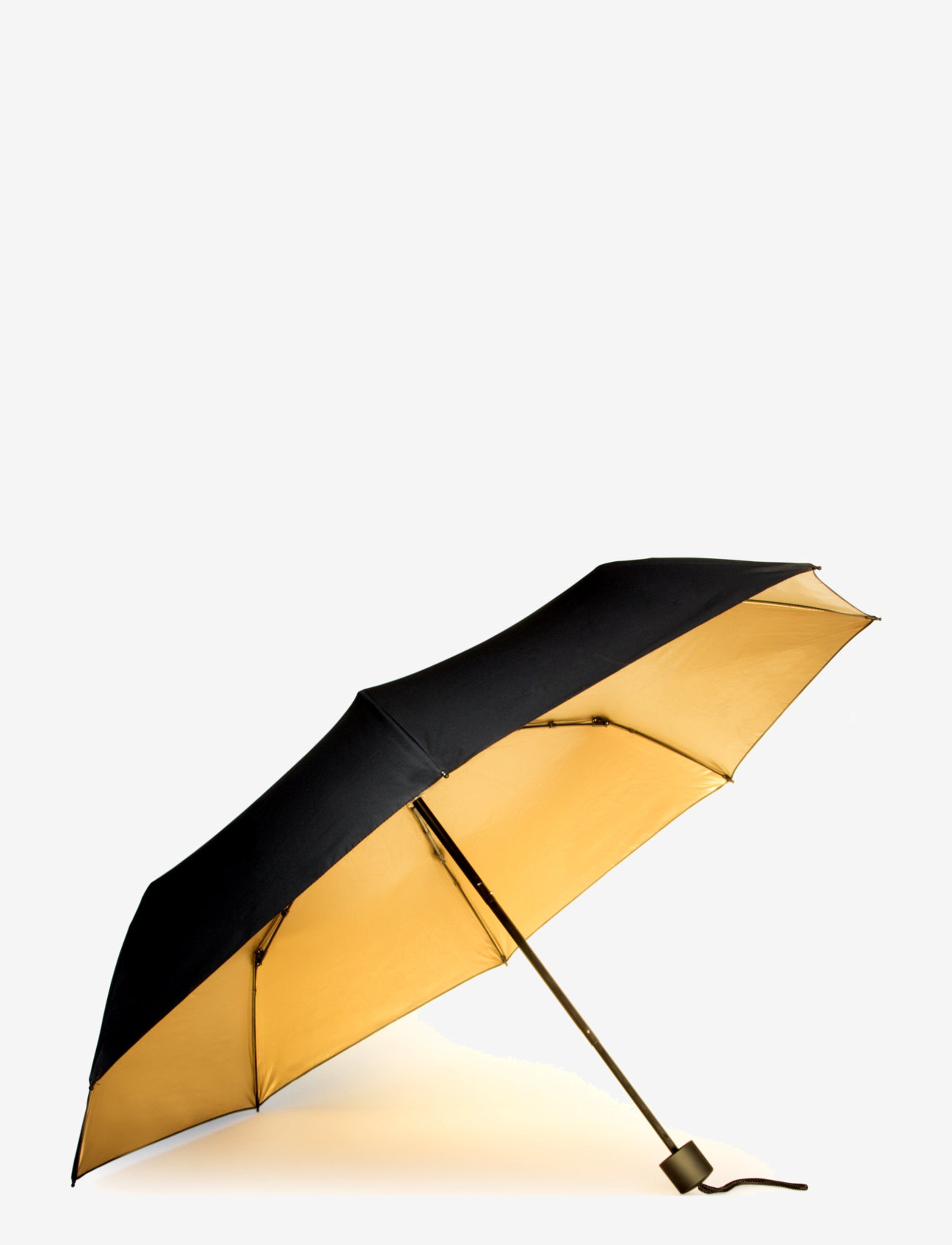 SUCK UK Schwarz & Gold Regenschirm Schwarz - One Size - Damen