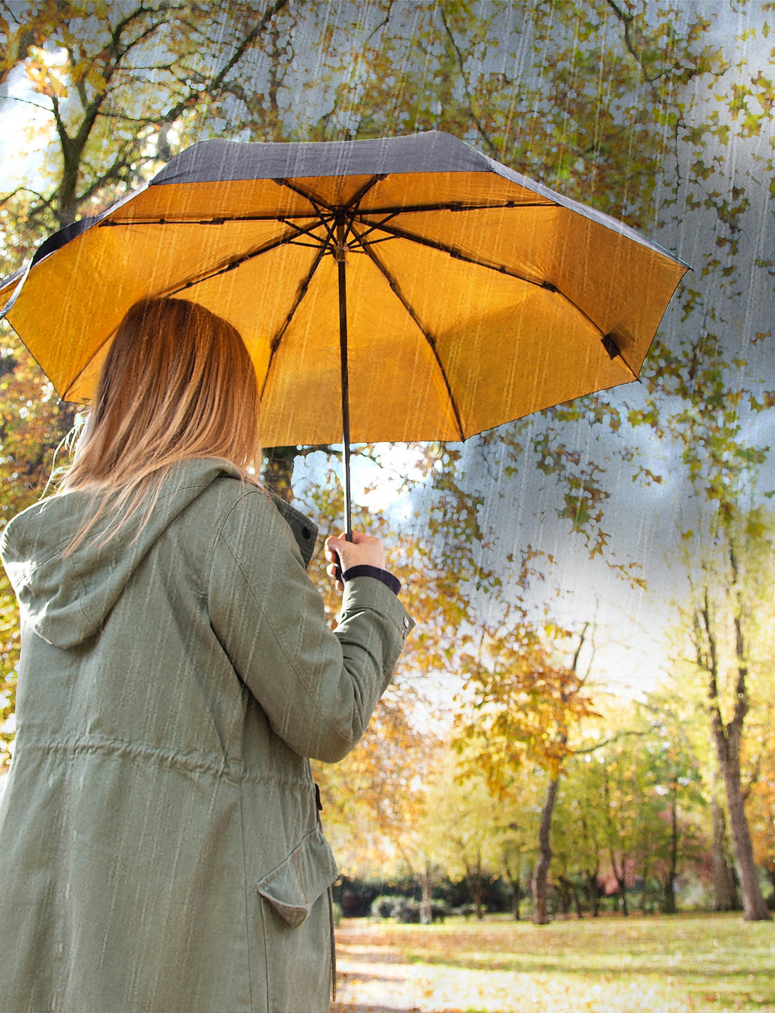 Suck UK - Black & Gold Umbrella - everyday style - black - 5