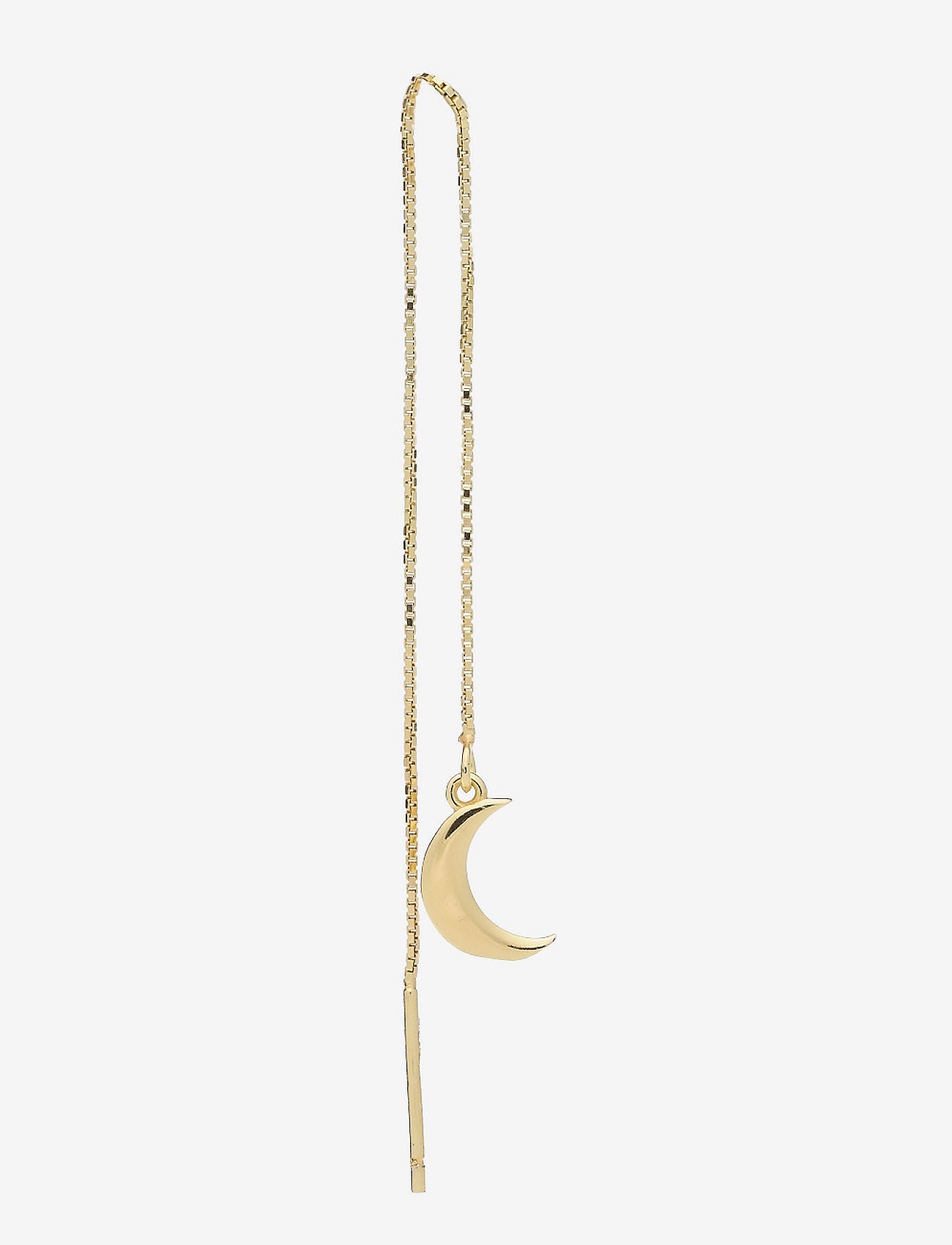 Moon long earrings gold