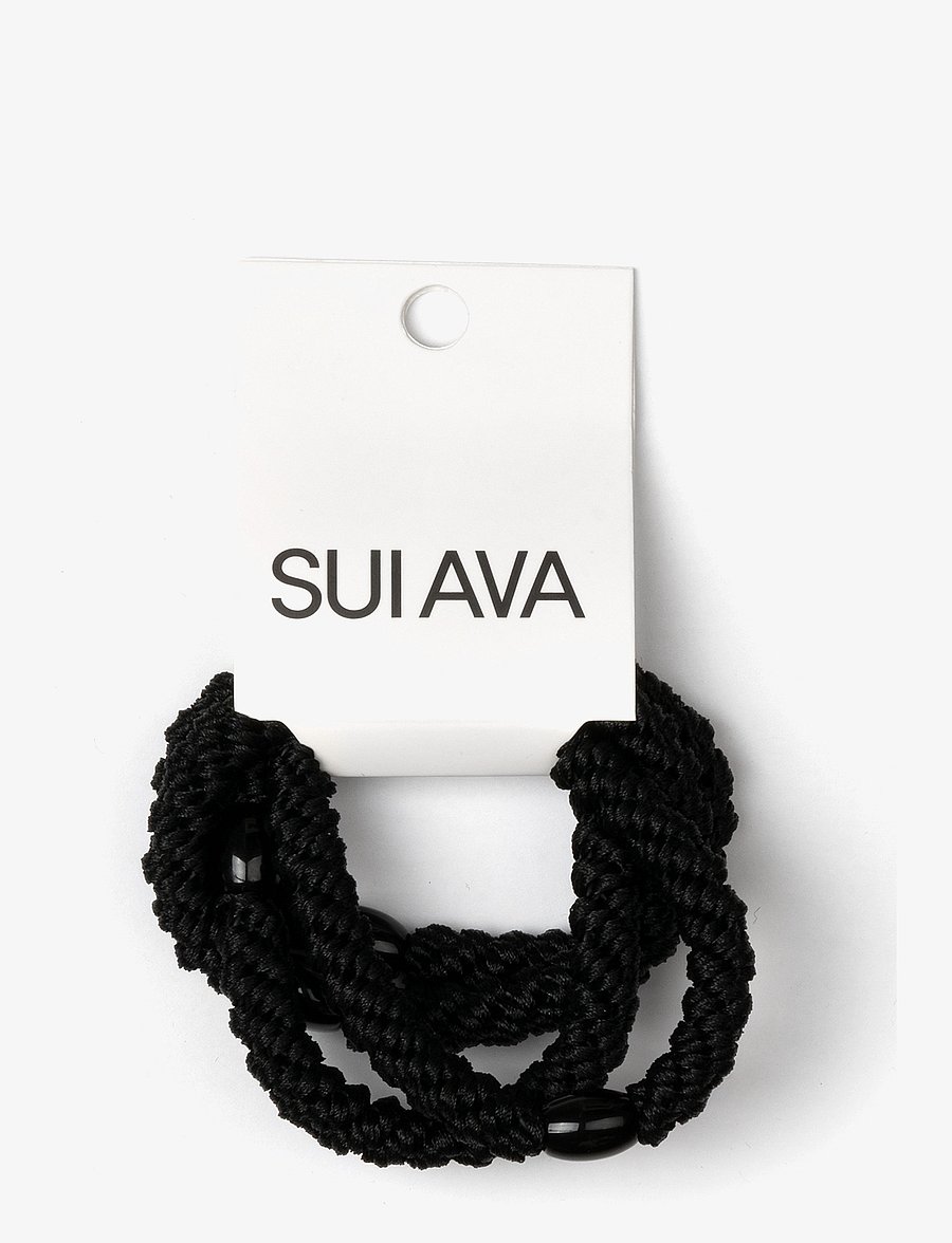 SUI AVA - 4-pack Basic Essentials Elastics - hårstrikker og hårbånd - black beauty - 0