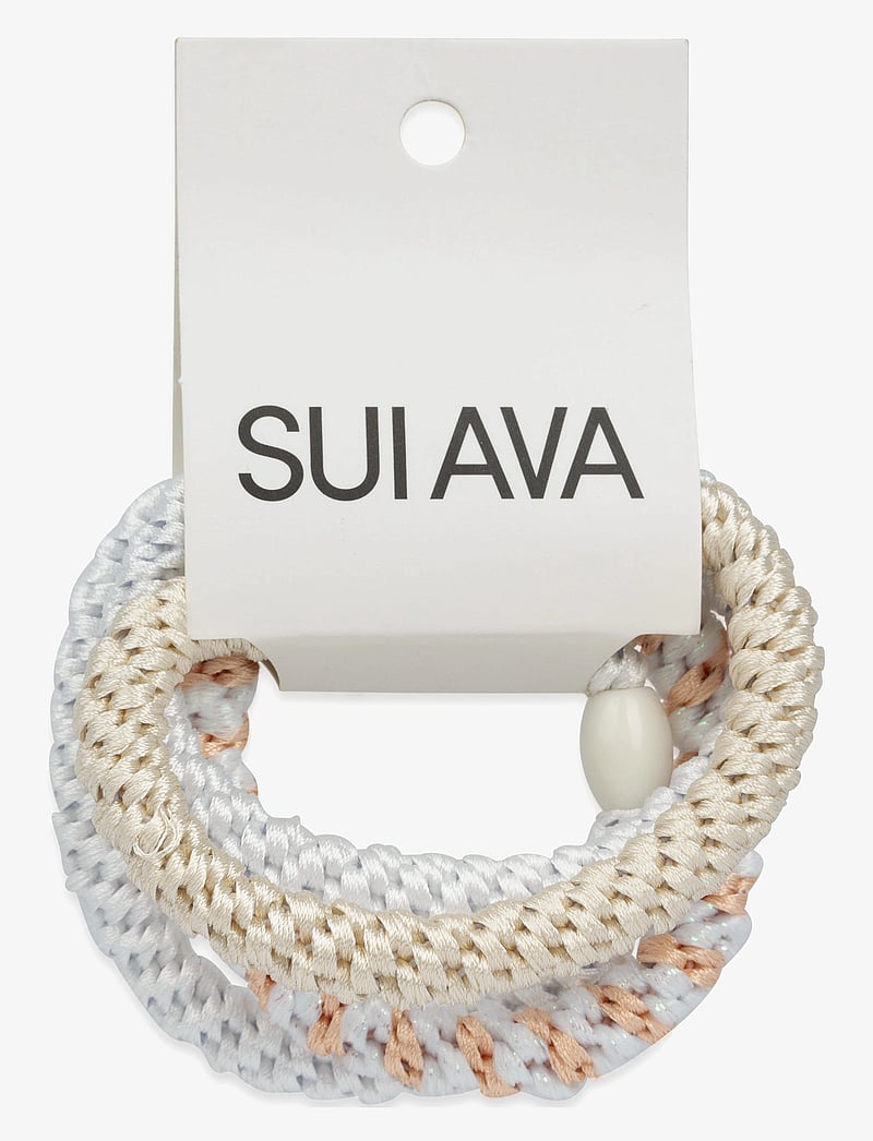 SUI AVA - 4-pack Basic Essentials Elastics - hårsnoddar - bright white - 0