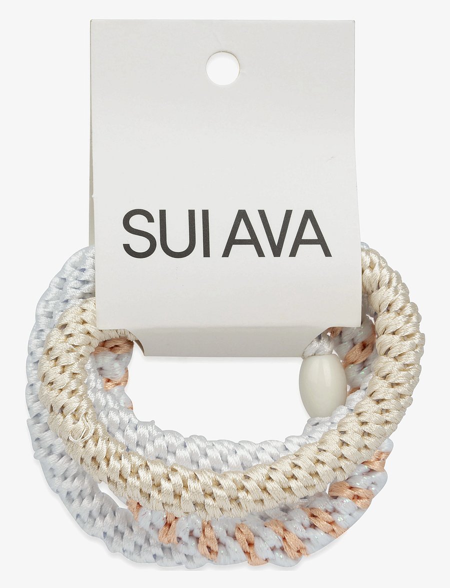 SUI AVA - 4-pack Basic Essentials Elastics - juuksepaelad ja -klambrid - bright white - 0