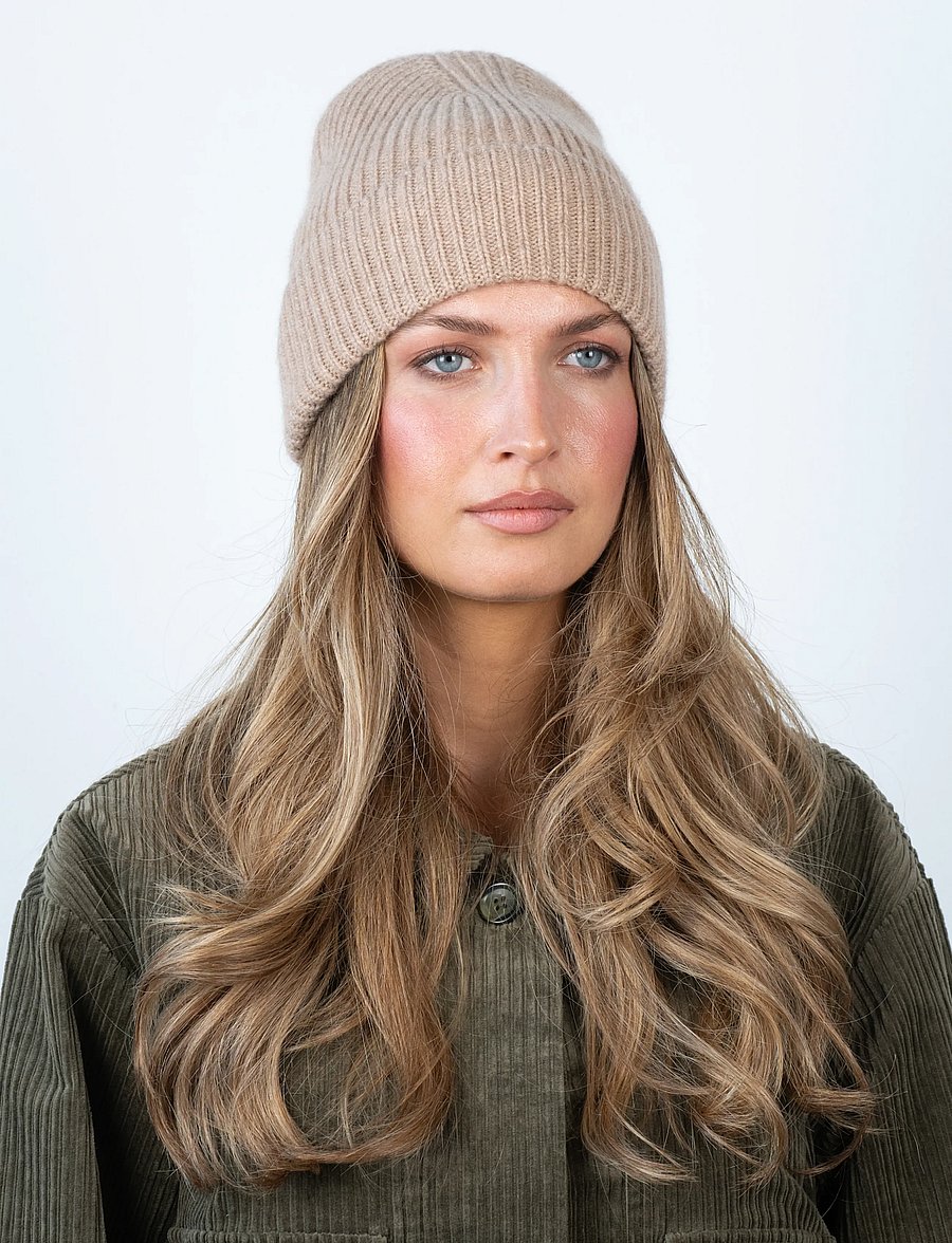 SUI AVA - Cashmere Beanie - cashmere - camel - 0