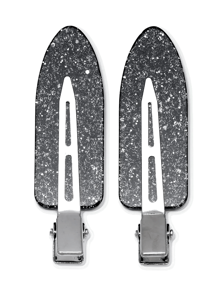 SUI AVA - Elizabeth Clips // 2 pcs - hårnålar - black diamond - 1